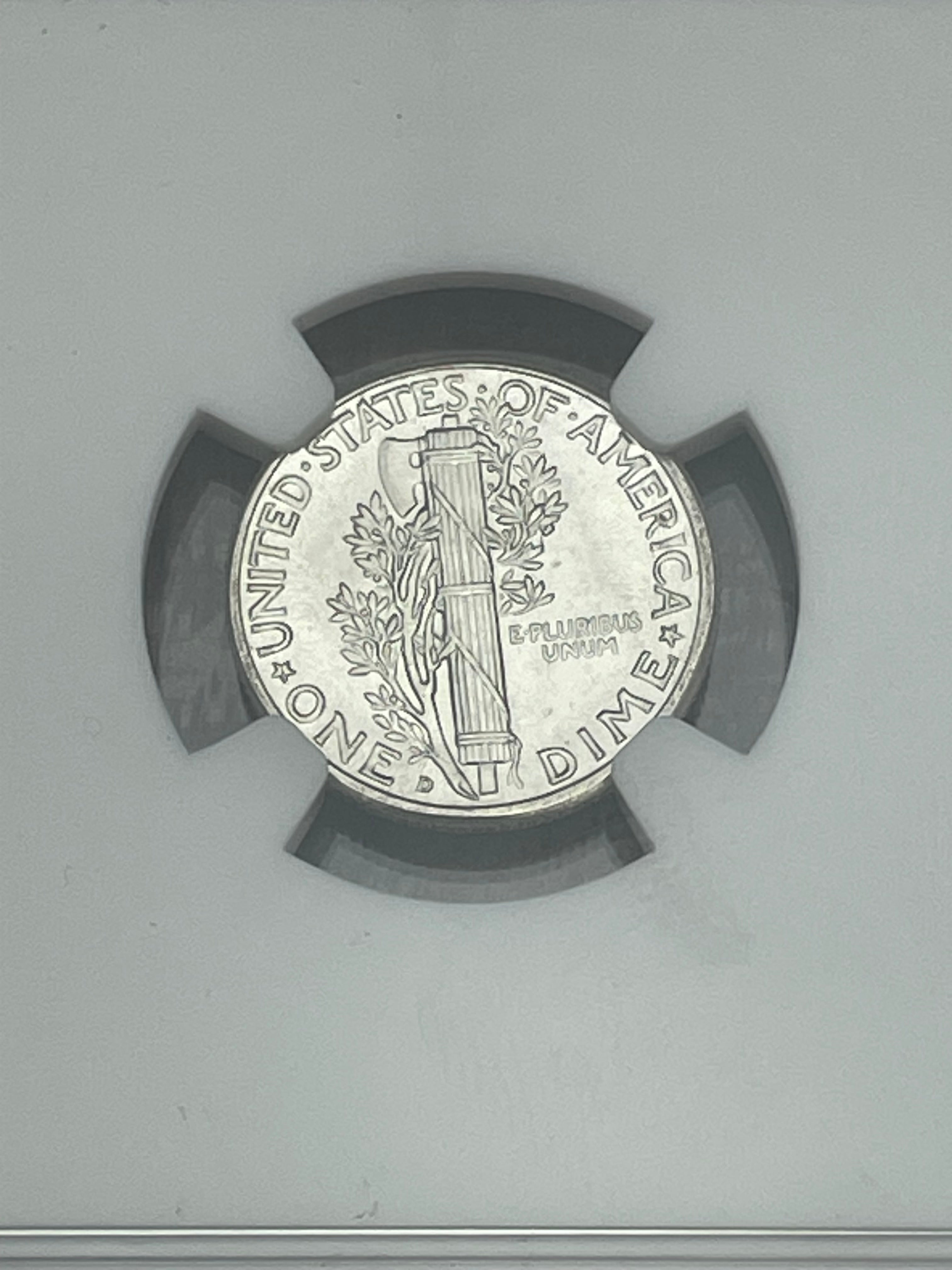 1944-D US 10c Mercury Dime NGC MS66 FB