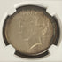 1925-S $1 US Silver Peace Dollar NGC AU Details ~ Cleaned ~ Beautifully Toned