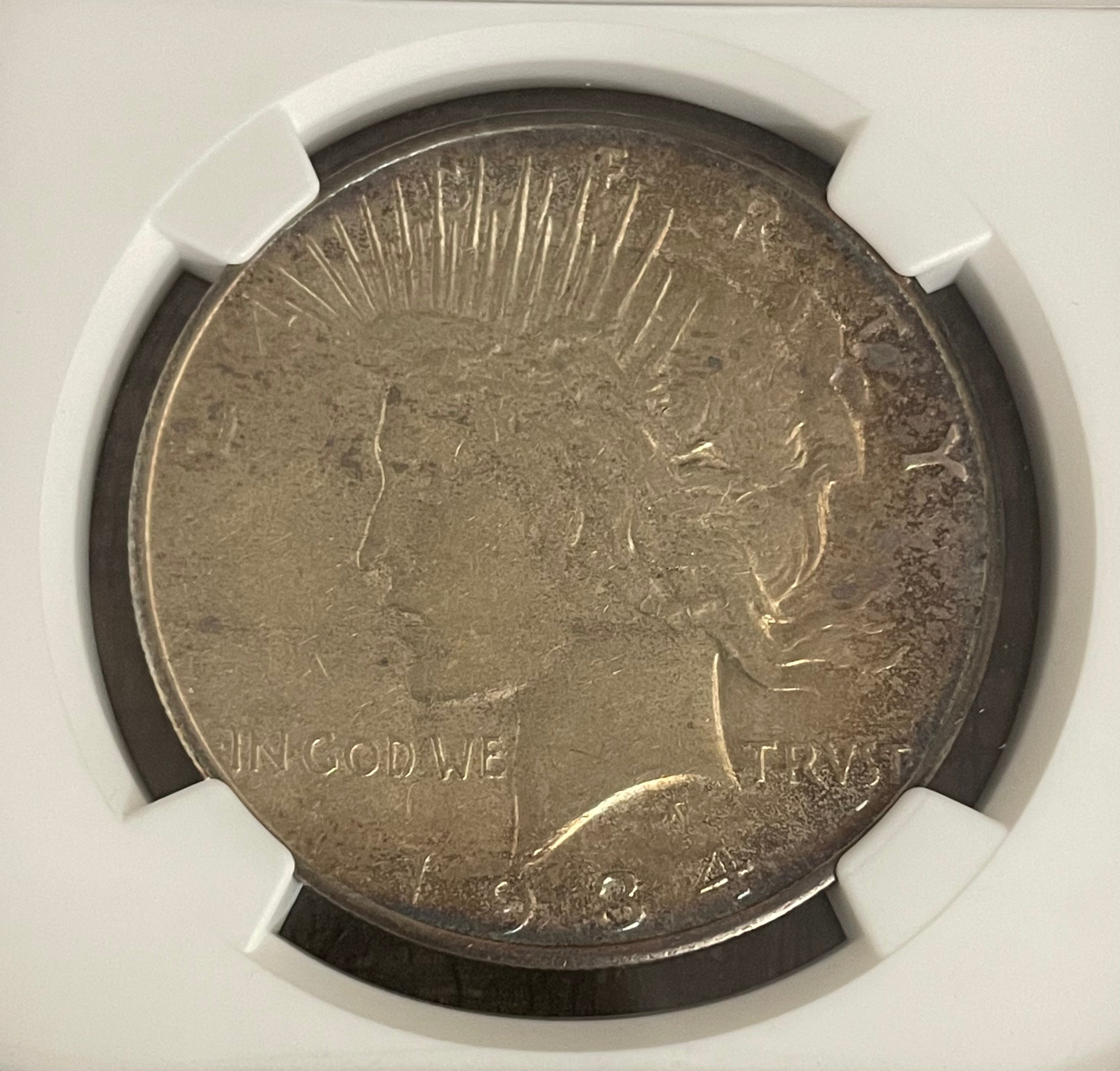 1934-S $1 US Silver Peace Dollar NGC XF 45 ~ Rim Toning