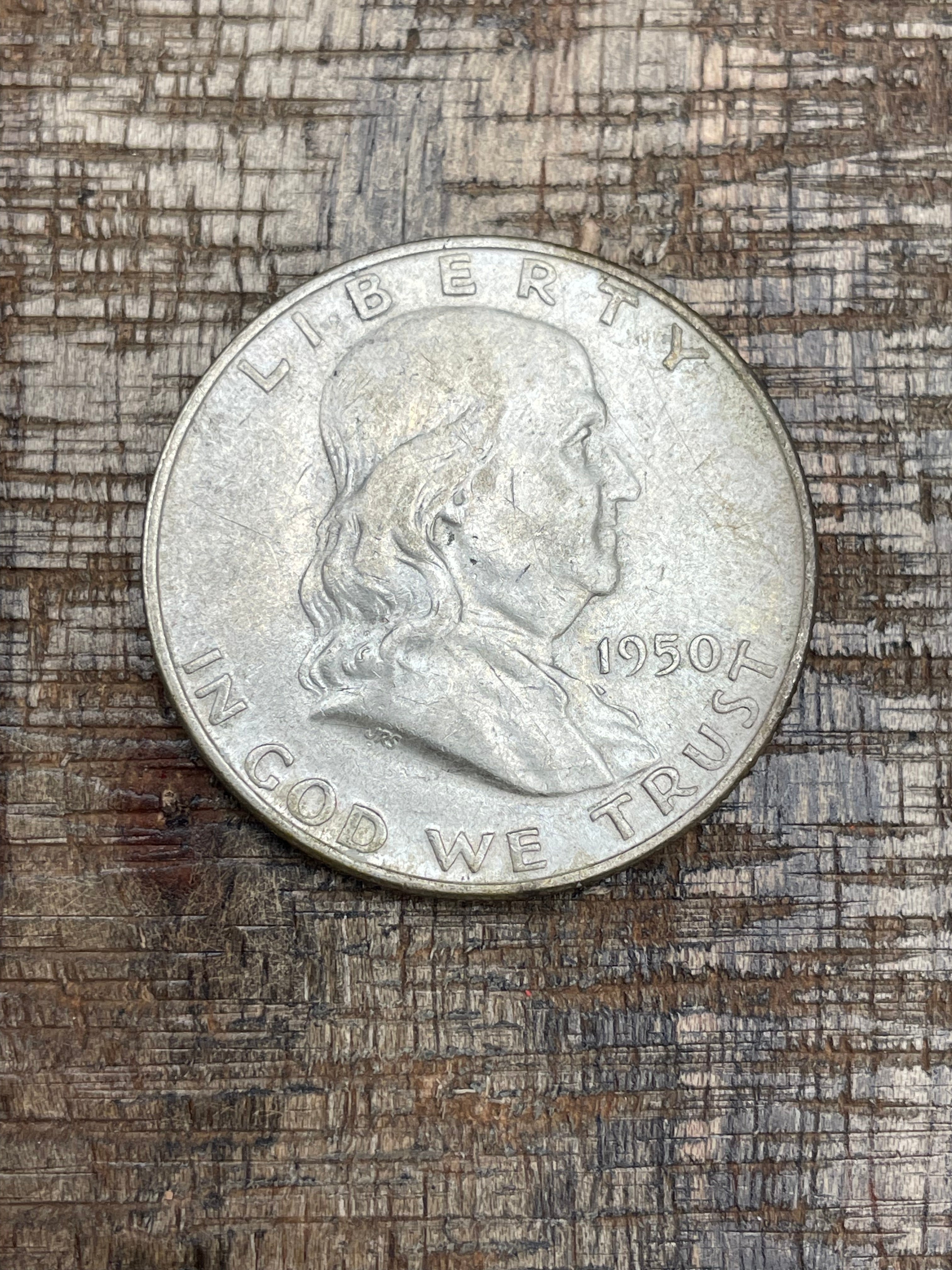 1950-D 50C US Franklin Half Dollar