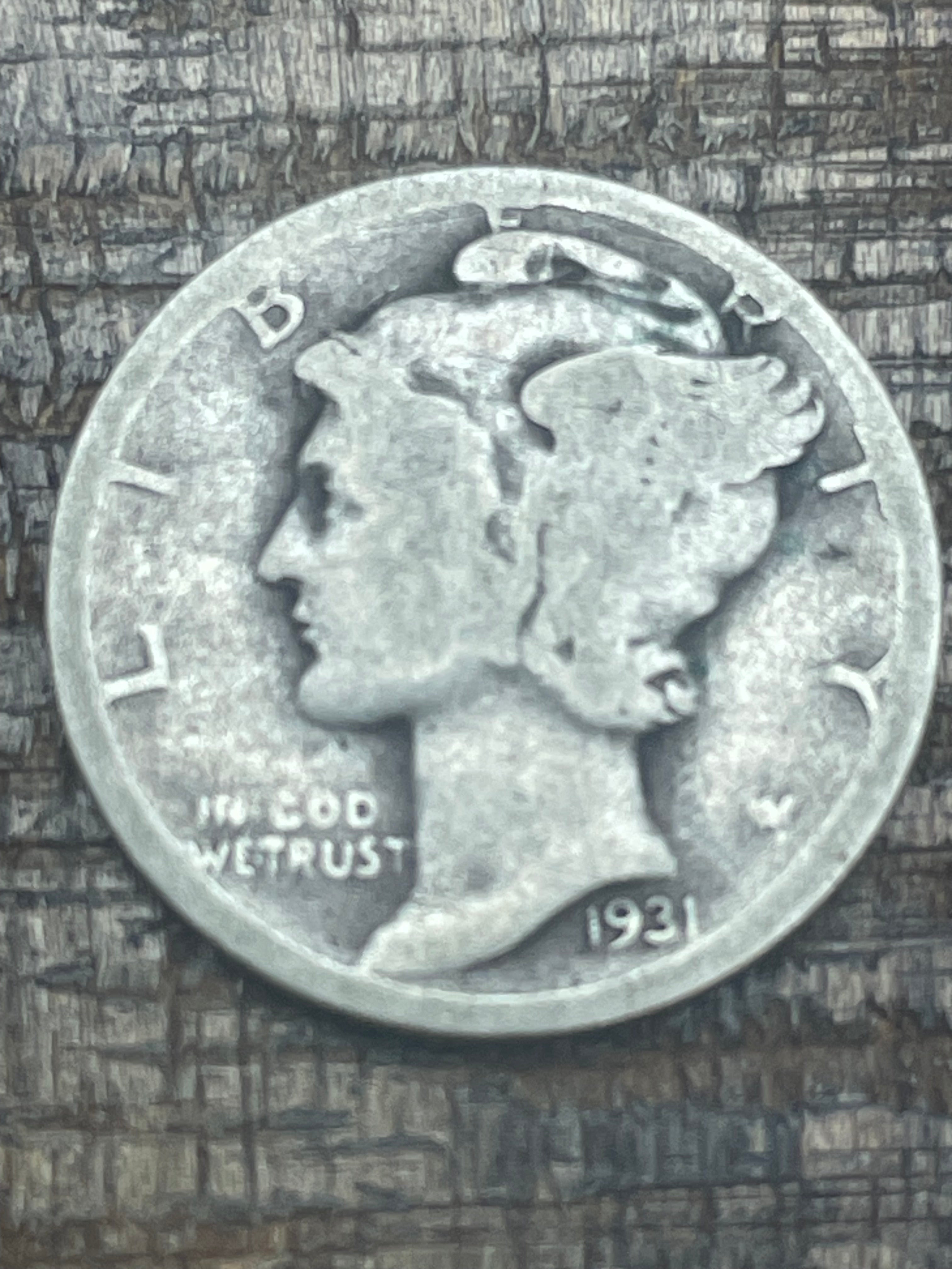 1931-D 10c US Mercury Dime ~ 90% silver
