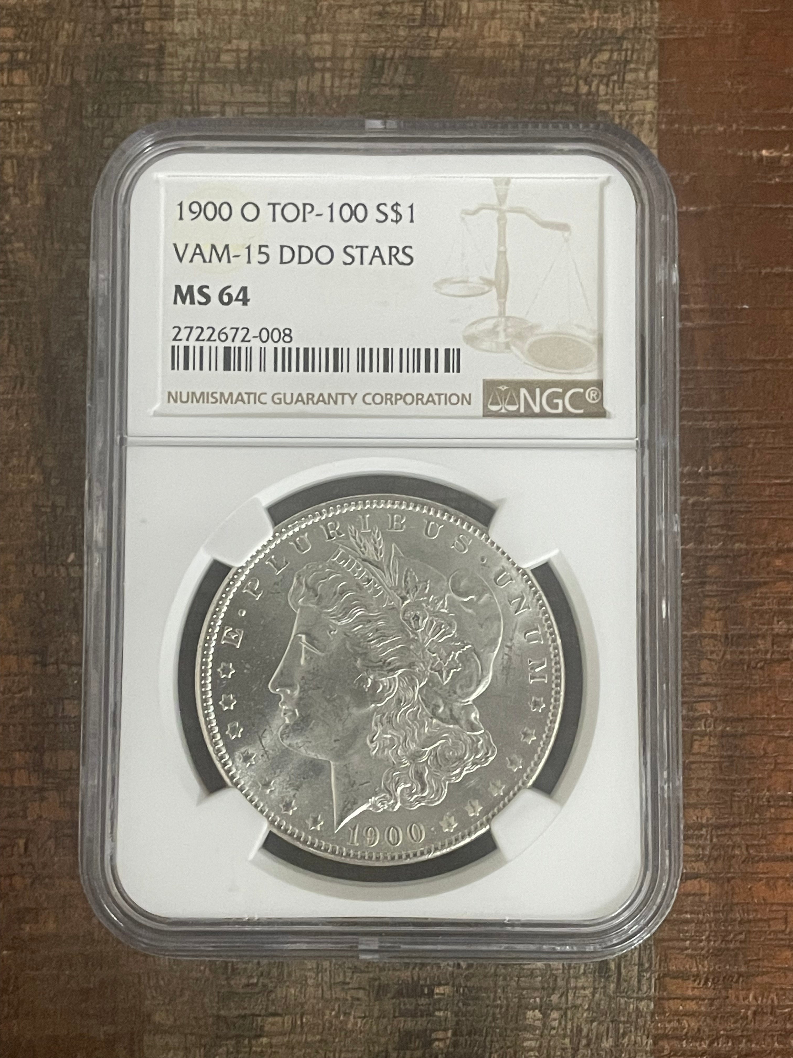 1900-O $1 US Morgan Silver Dollar~TOP-100~ VAM-15 DDO STARS NGC MS64