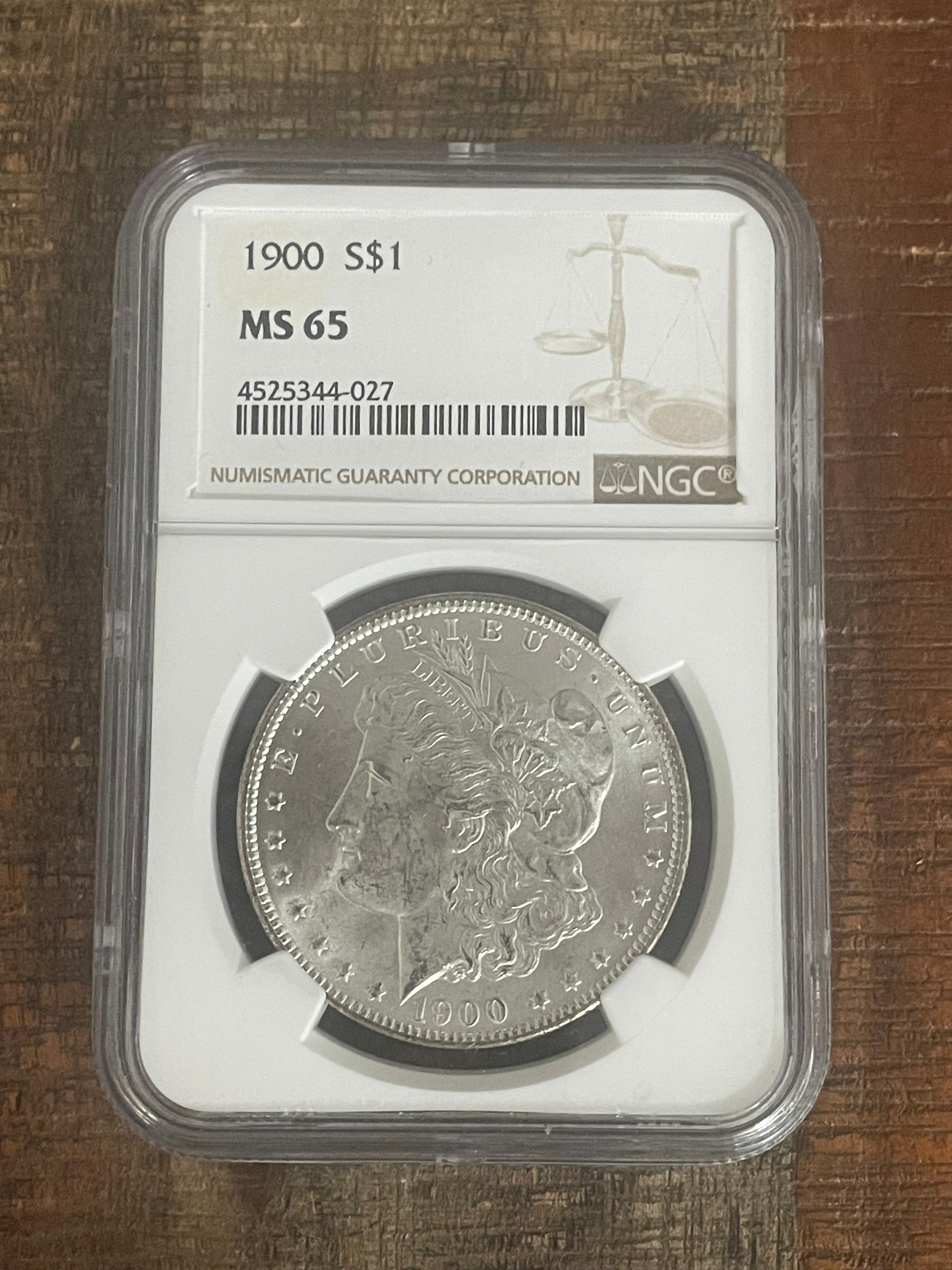 1900 $1 US Morgan Silver Dollar NGC MS65