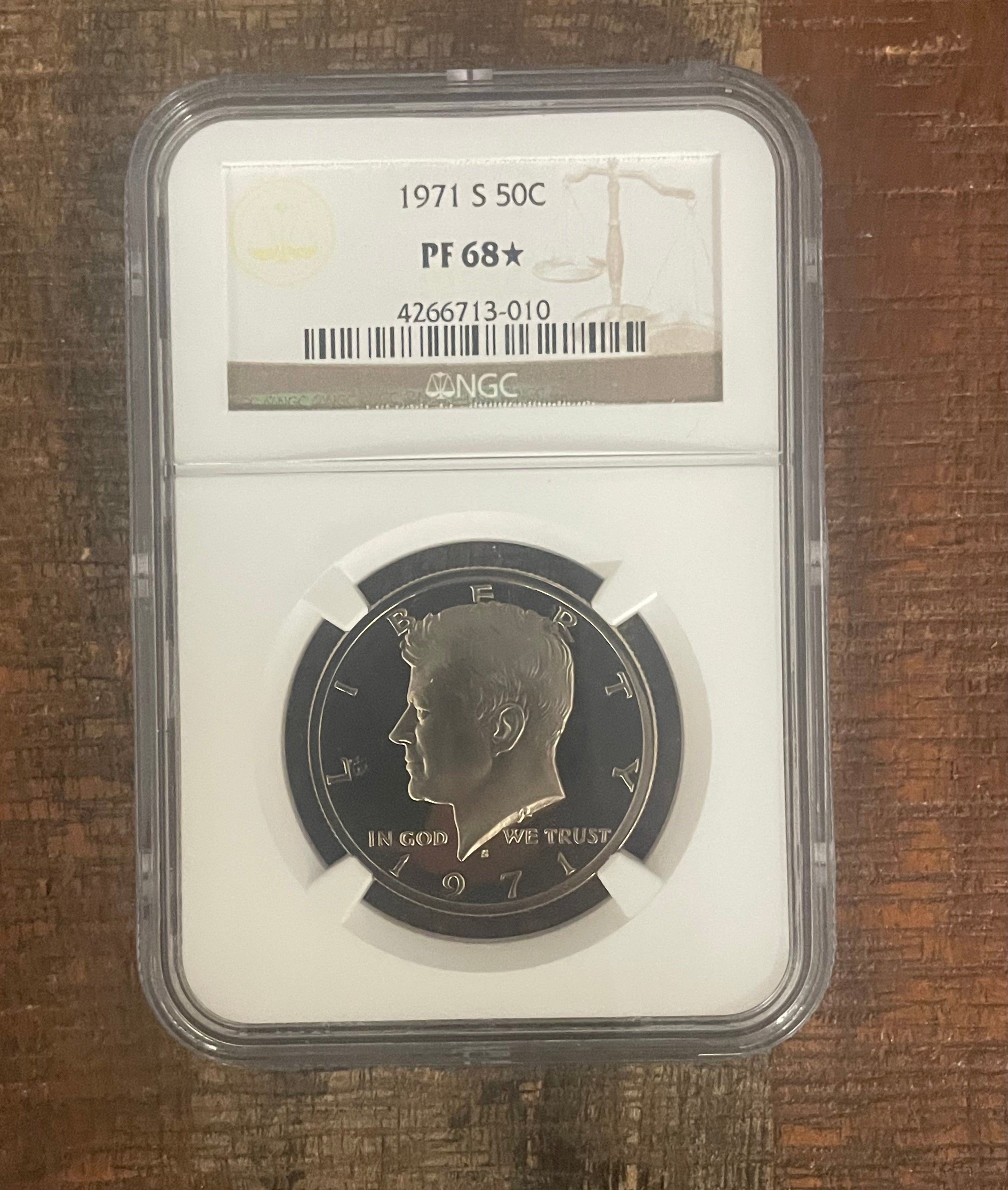 1971-S 50c Proof Kennedy Half Dollar ~ NGC PF68 STAR