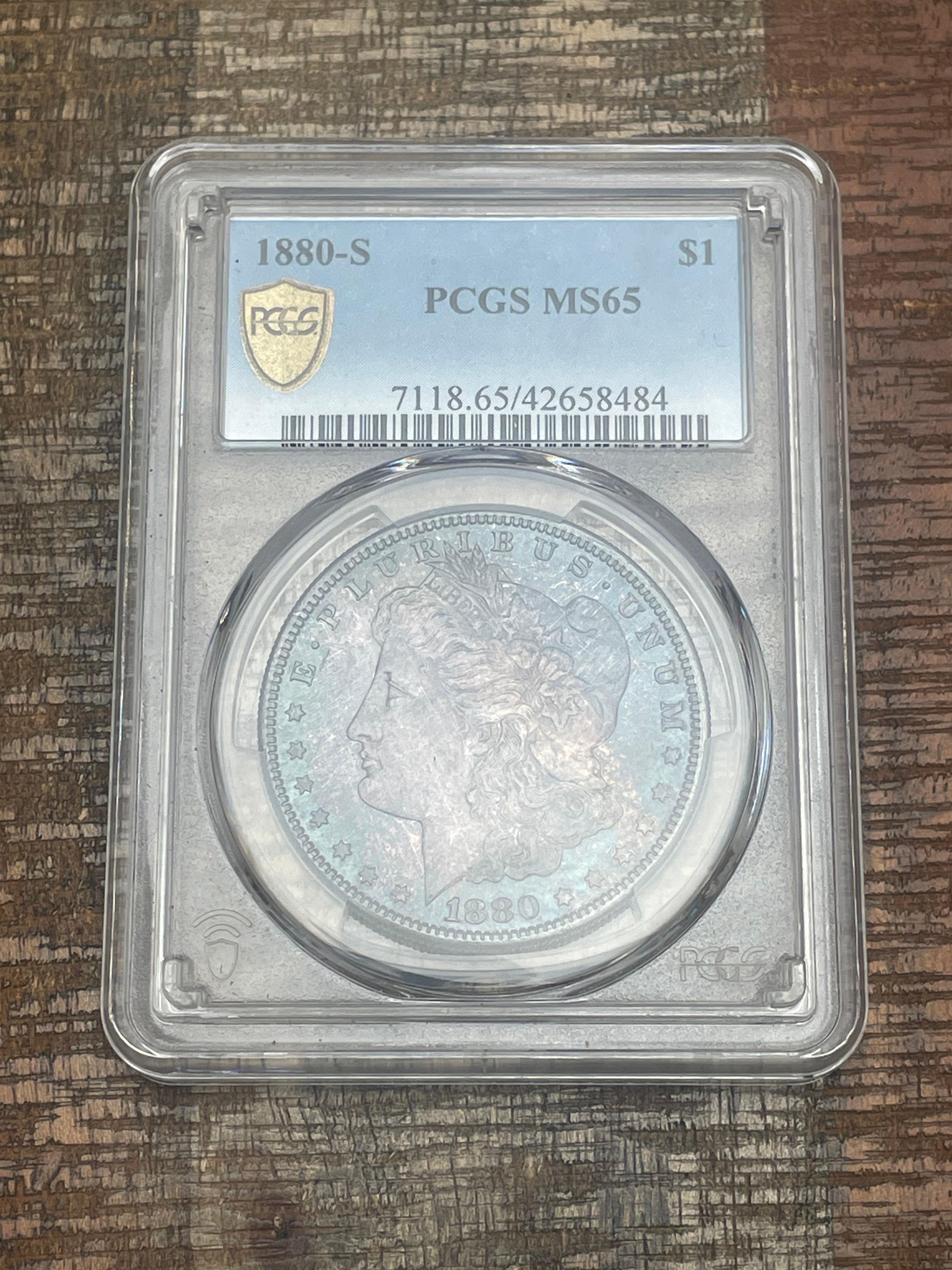 1880-S $1 US Morgan Silver Dollar PCGS MS65