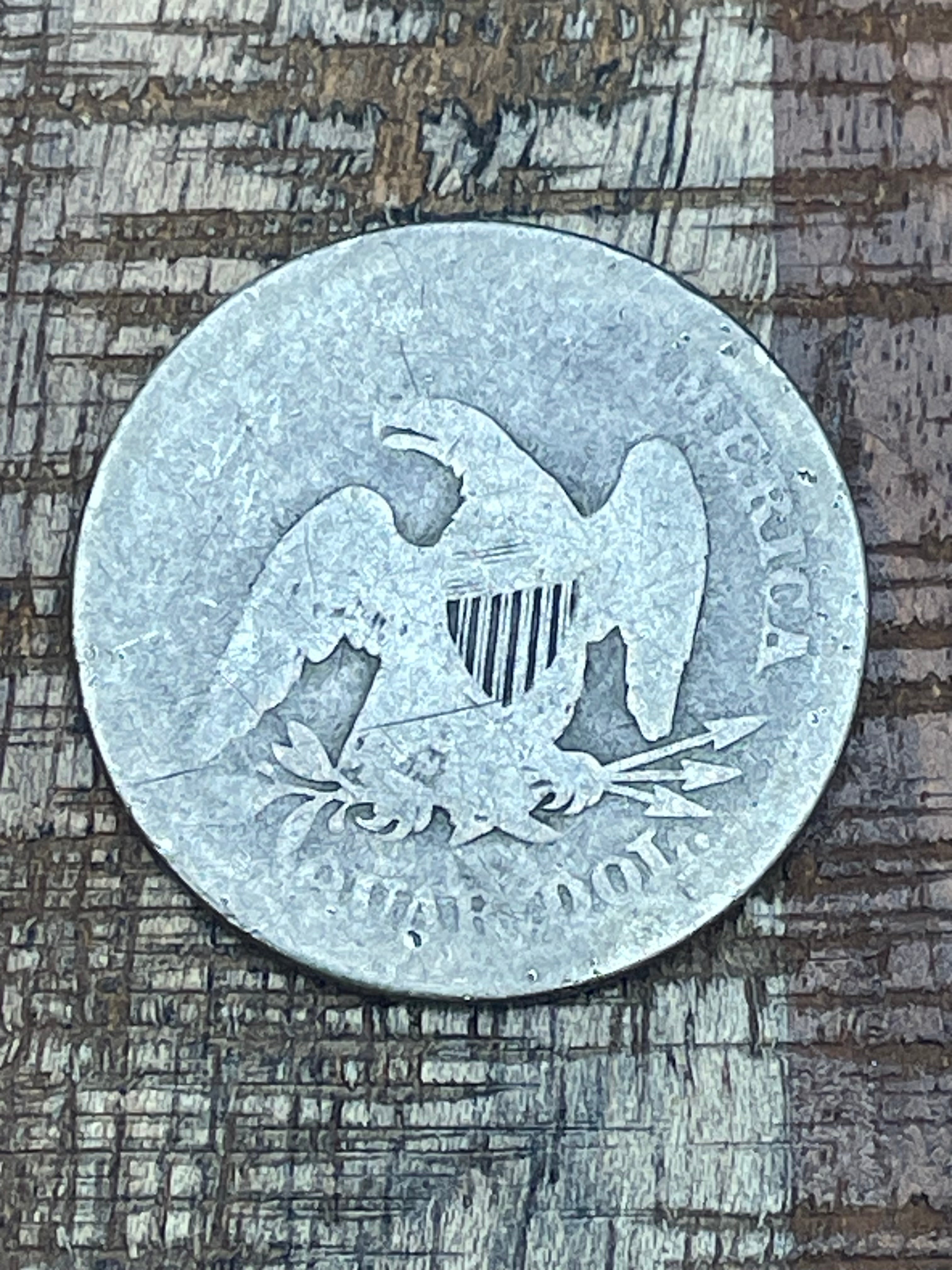 1861 25c US Seated Liberty Quarter