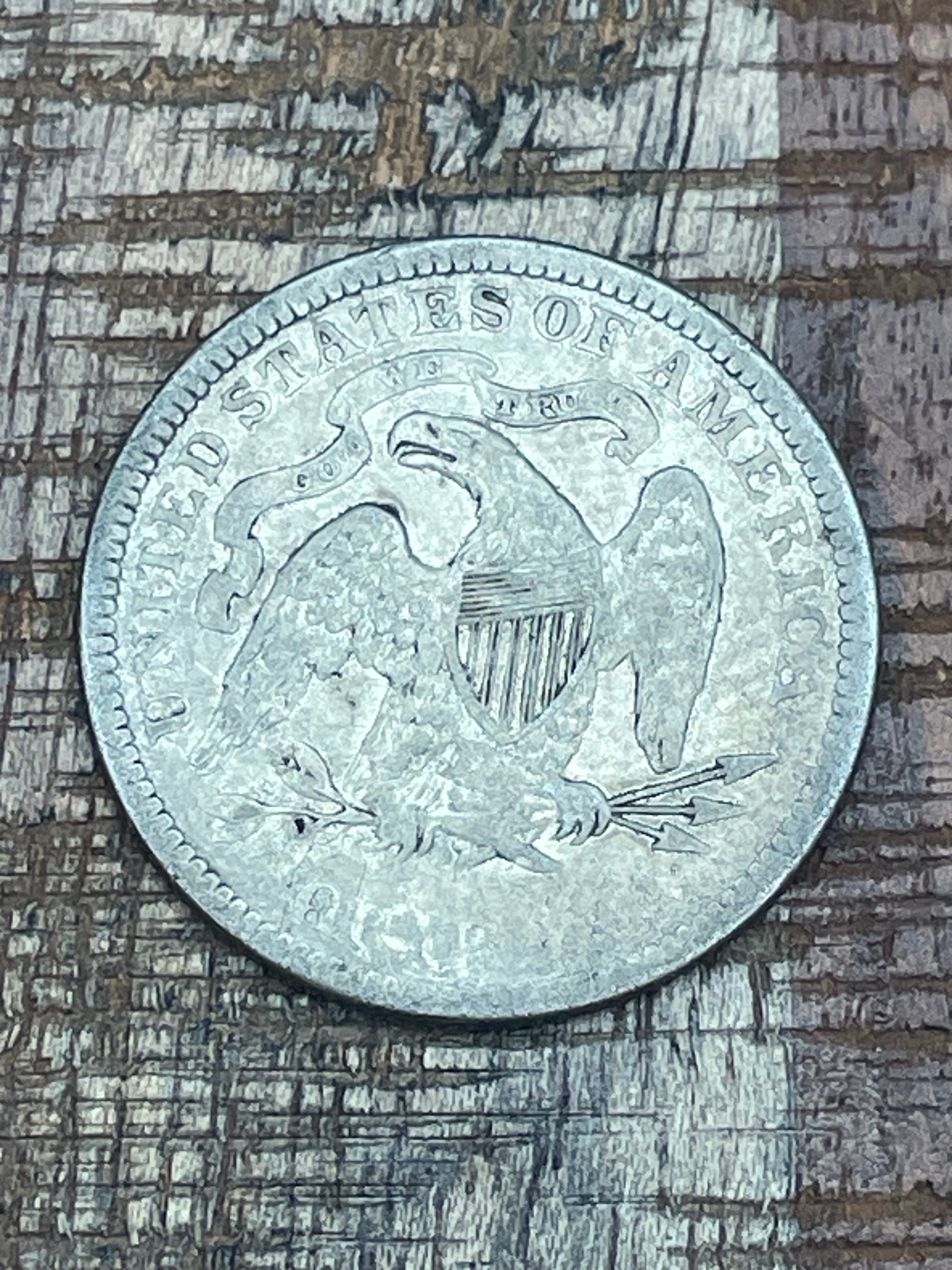 1876 25c US Seated Liberty Quarter