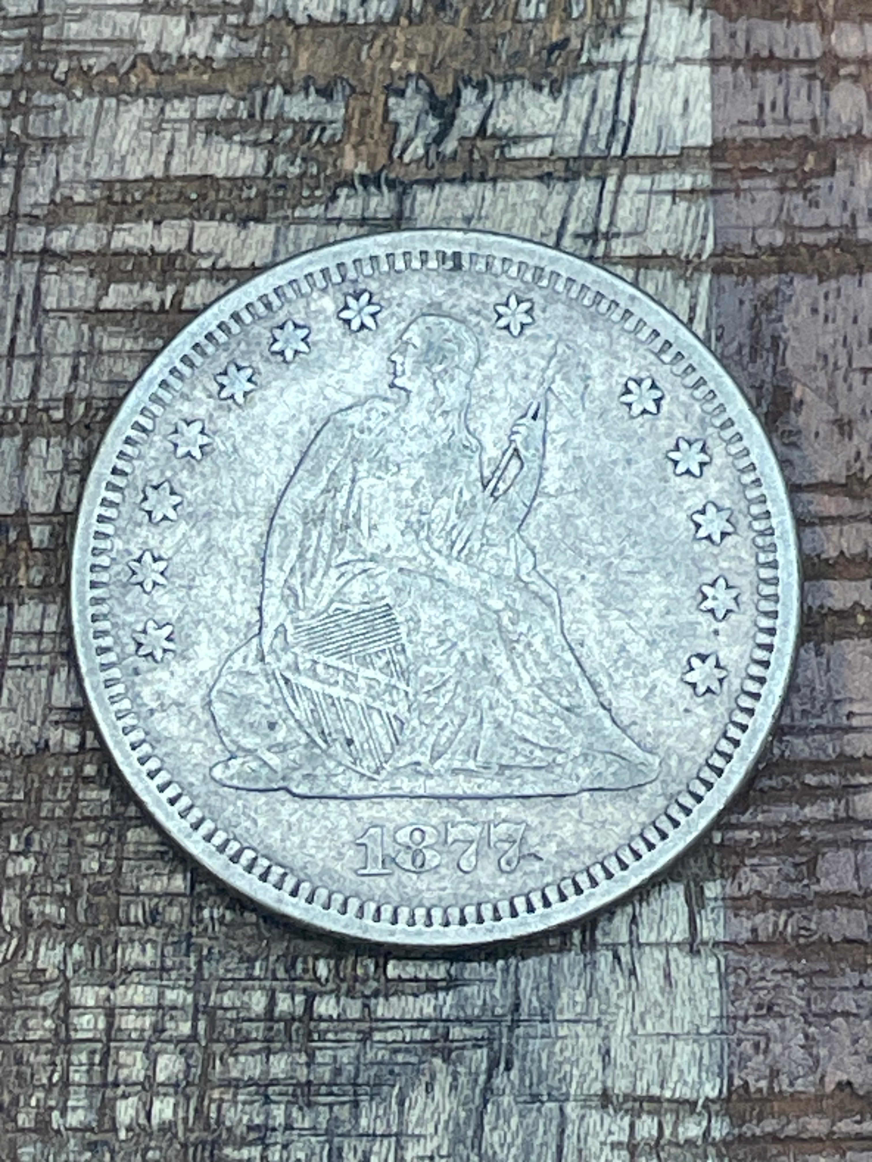 1877-S 25c US Seated Liberty Quarter