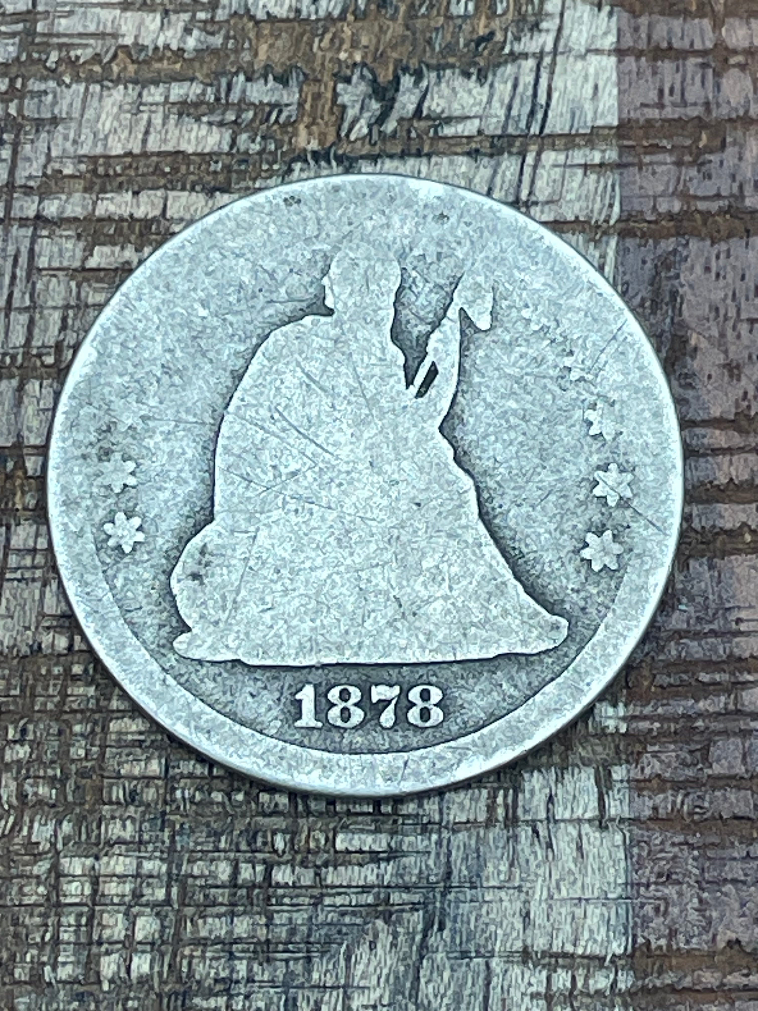 1878 25c US Seated Liberty Quarter