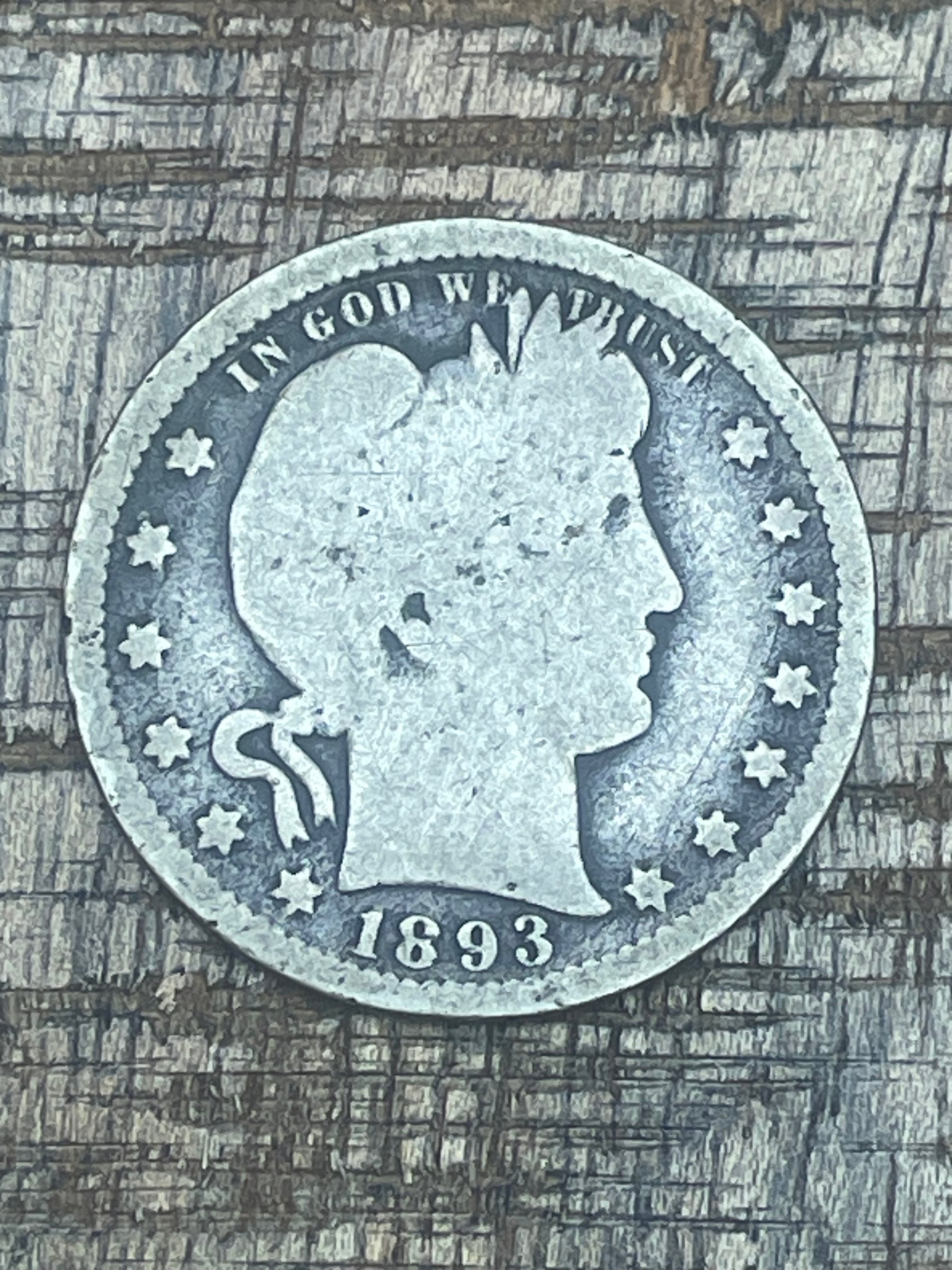 1893 25C US Barber Quarter Dollar