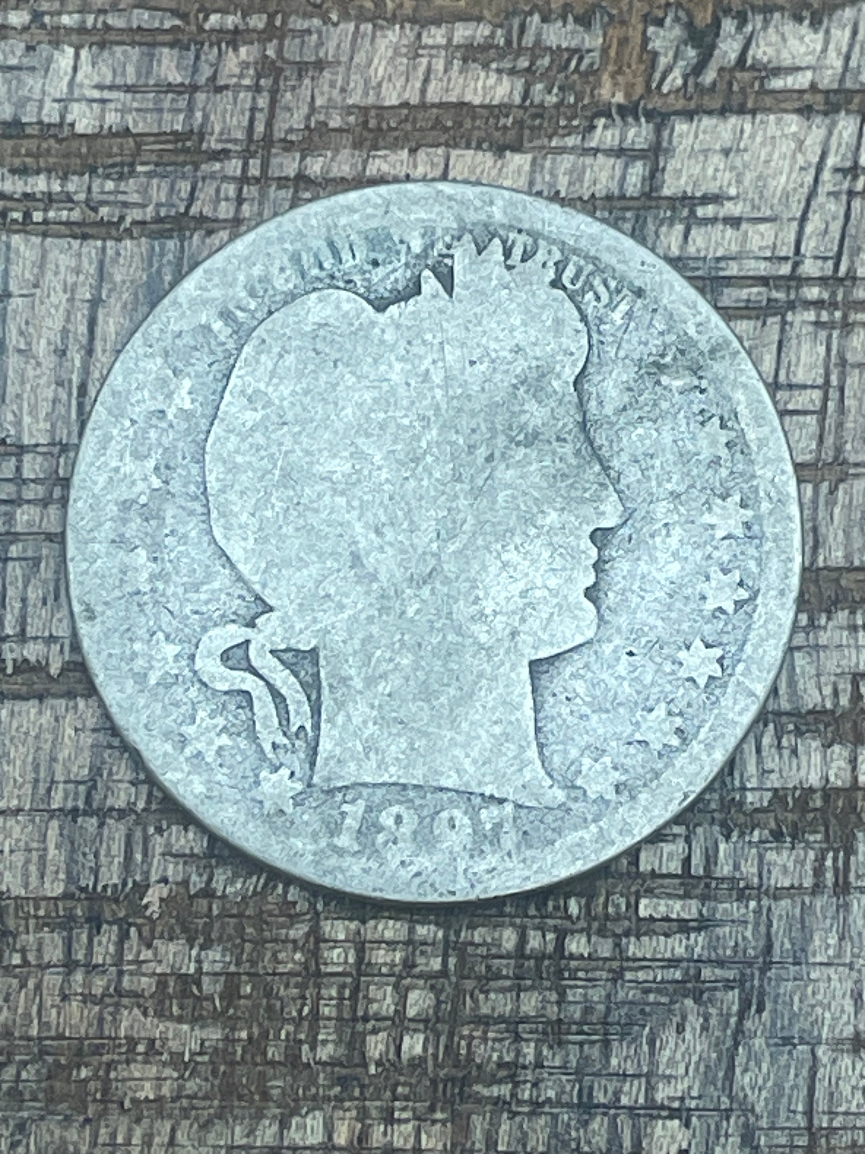 1897 25C US Barber Quarter Dollar
