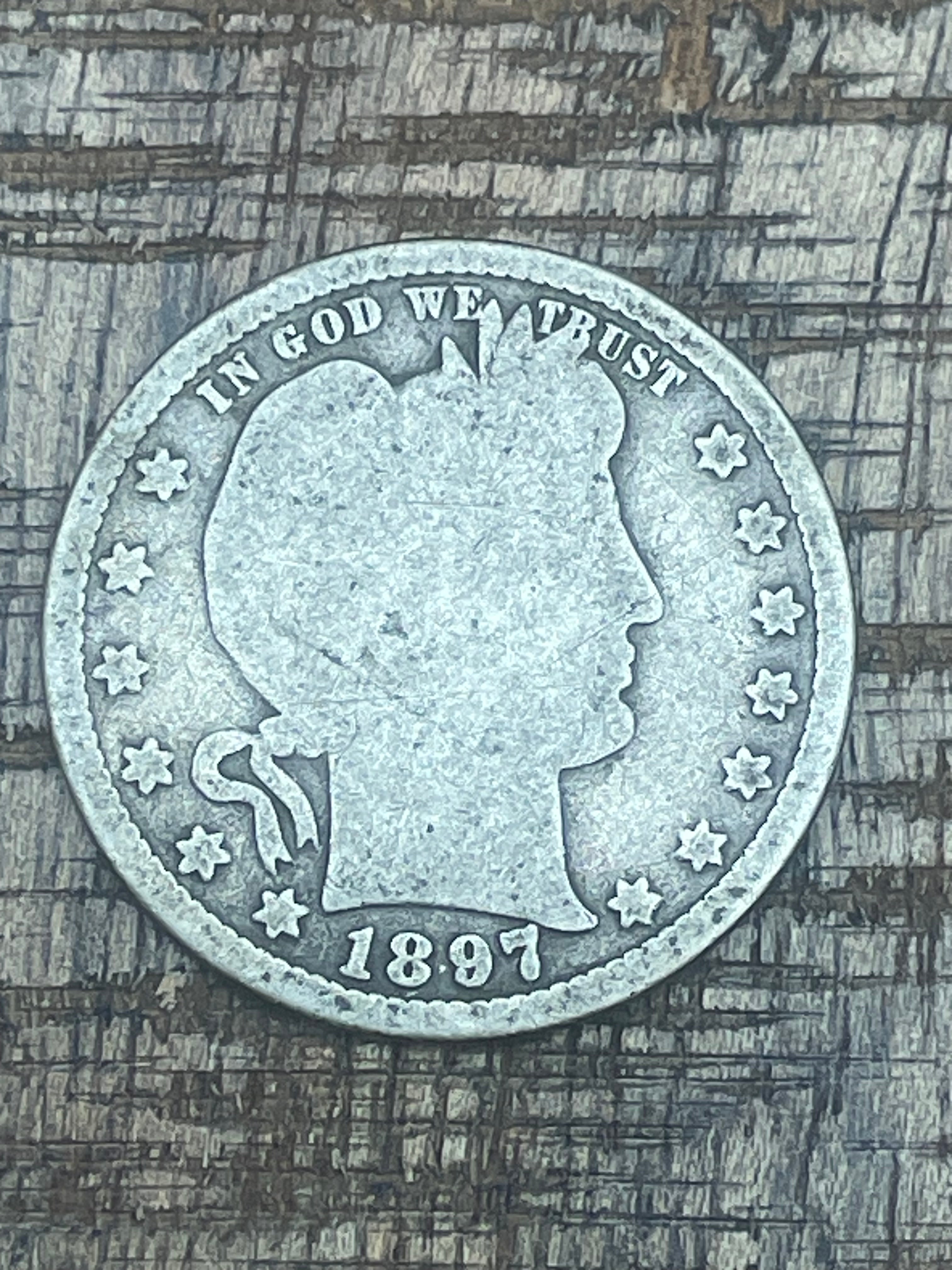 1897 25C US Barber Quarter Dollar