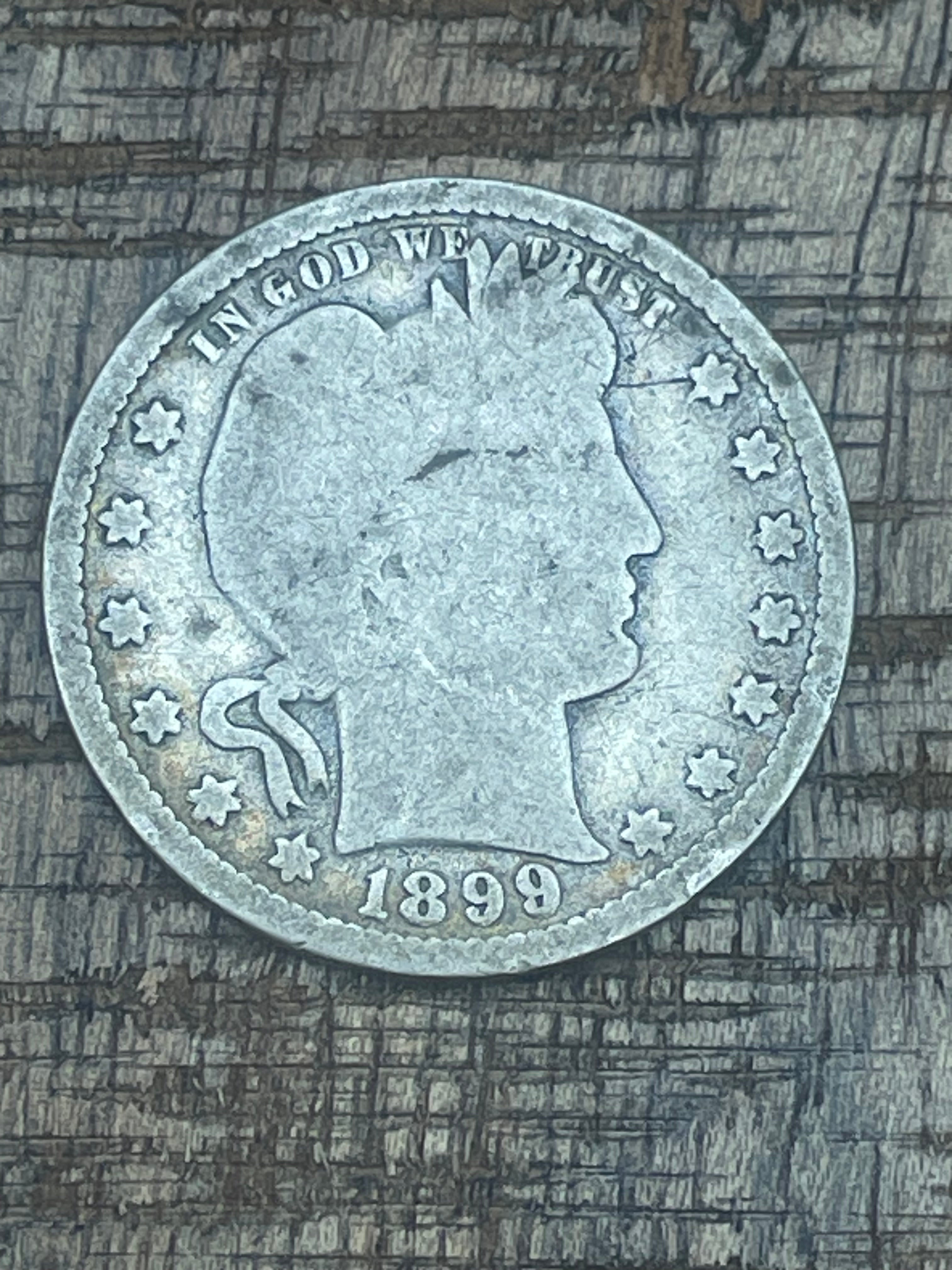 1899 25C US Barber Quarter Dollar