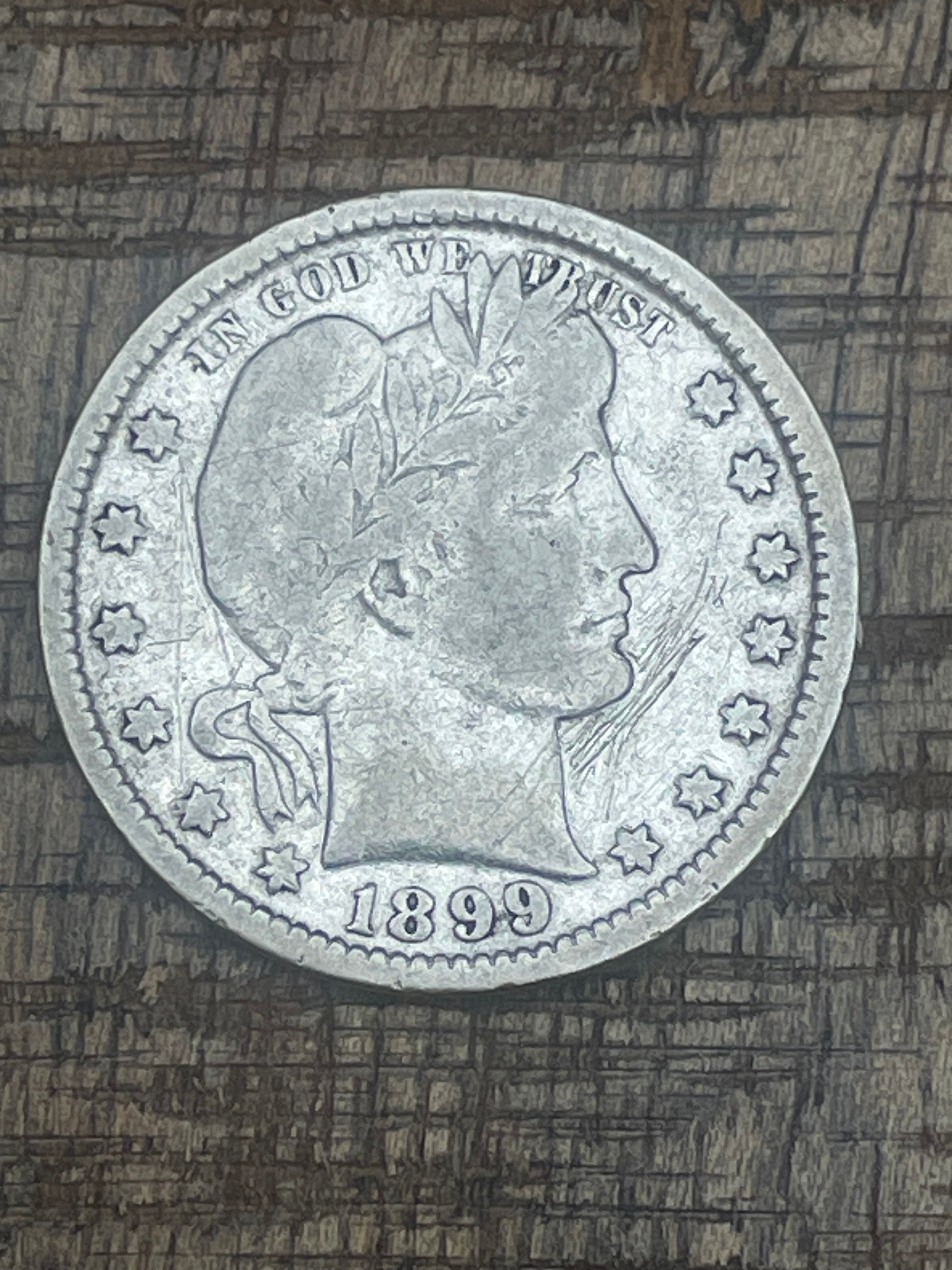 1899 25C US Barber Quarter Dollar