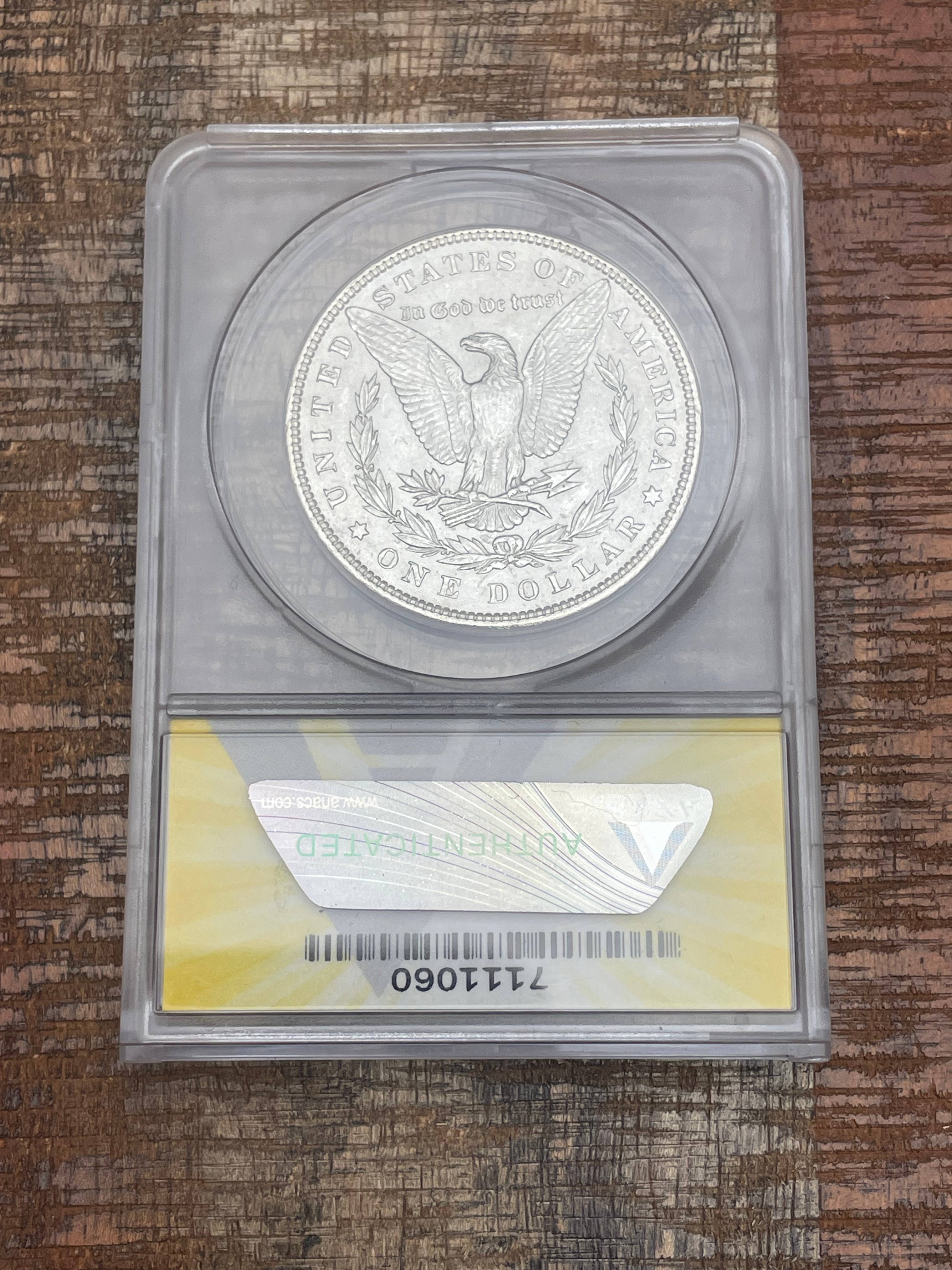 1896 $1 US Morgan Silver Dollar ~ ANACS MS-63