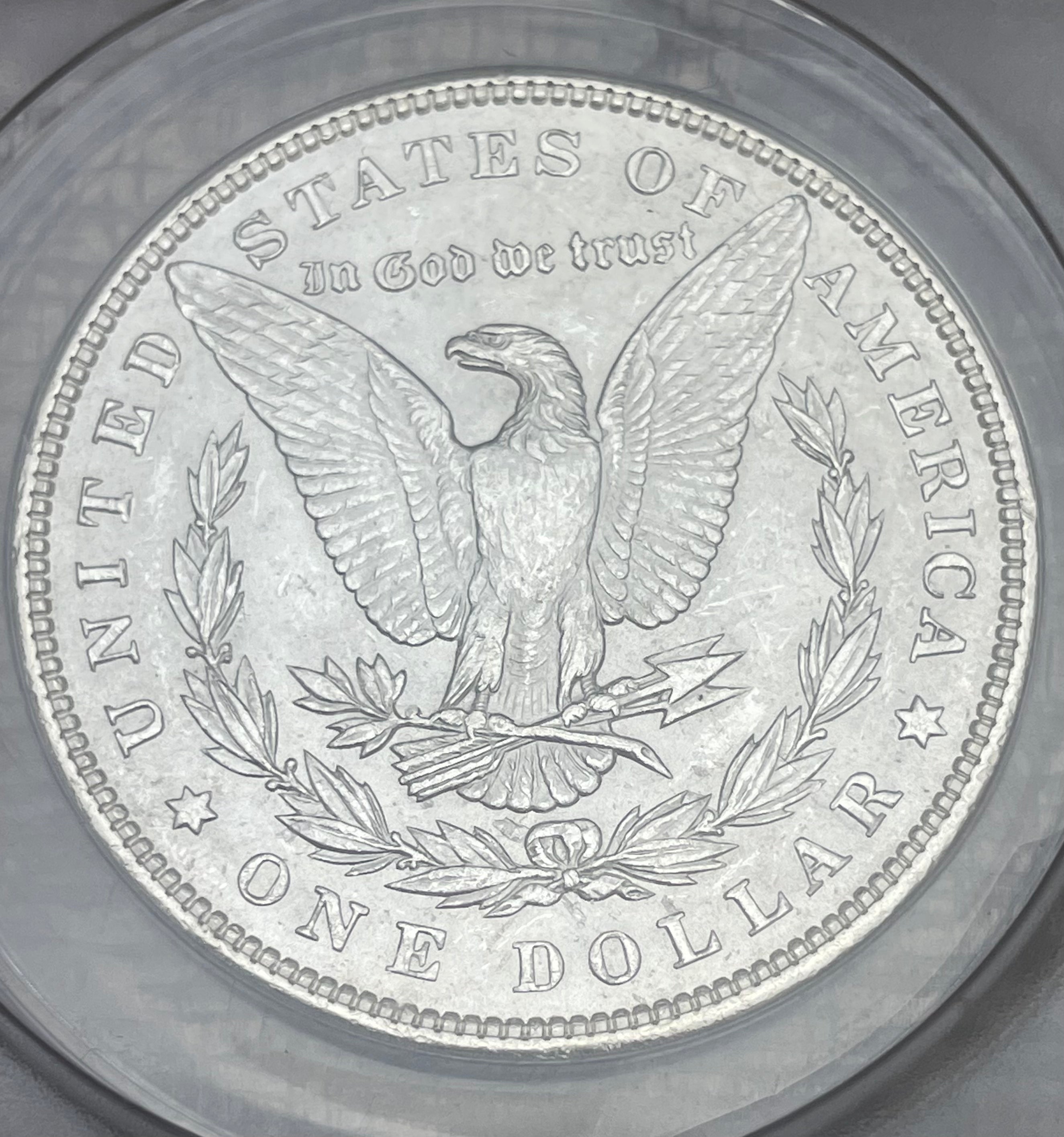 1896 $1 US Morgan Silver Dollar ~ ANACS MS-63