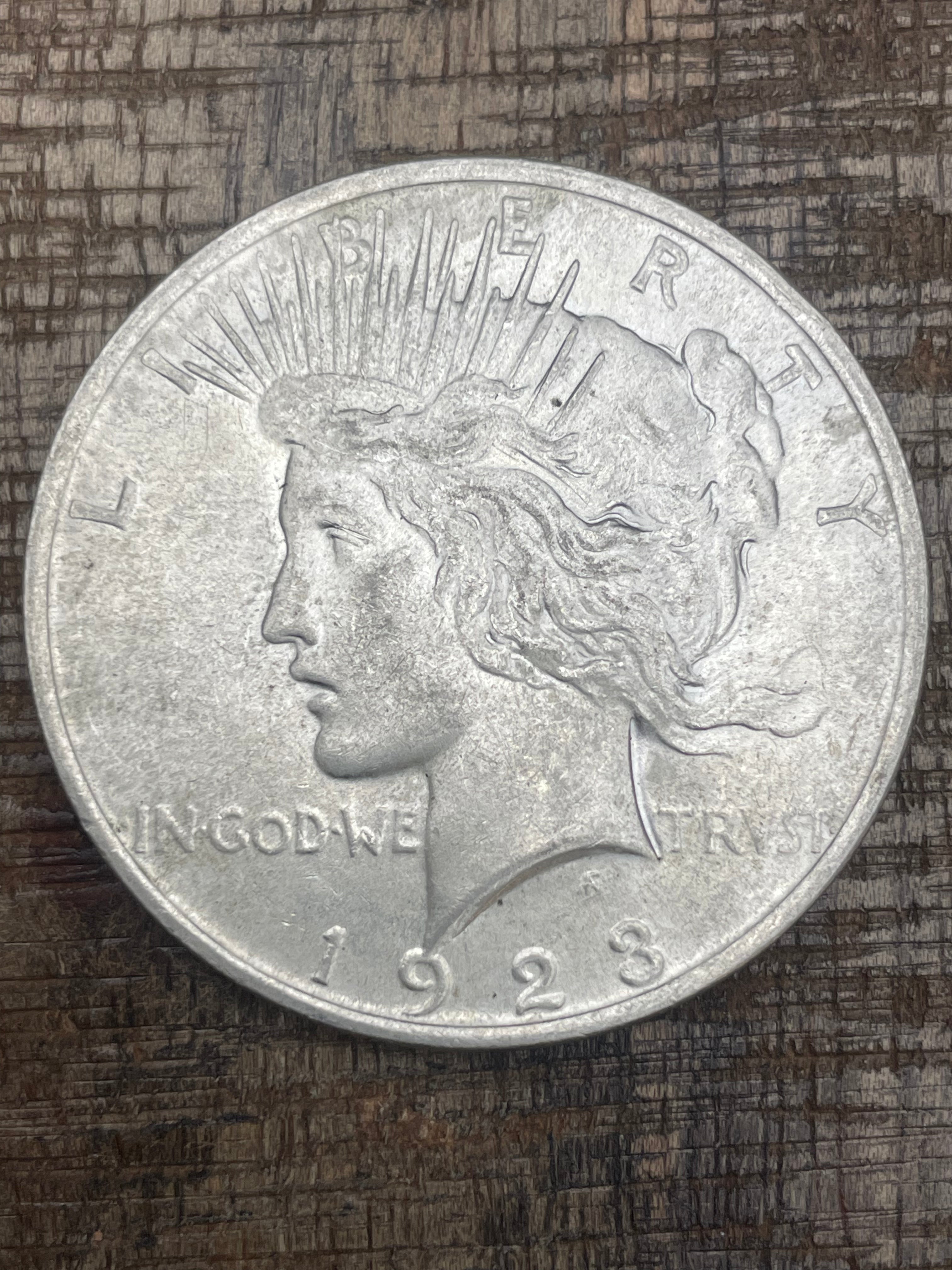 1923 $1 US Silver Peace Dollar
