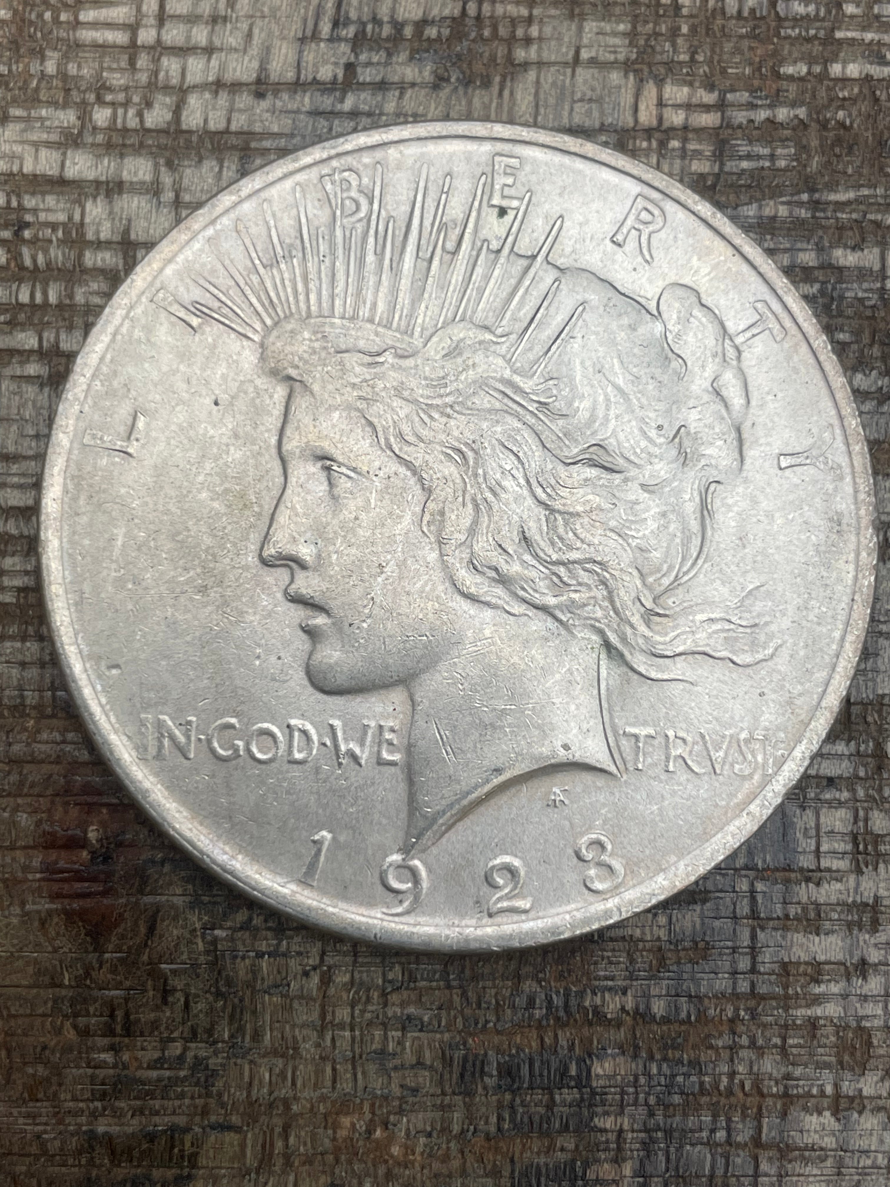 1923 $1 US Silver Peace Dollar