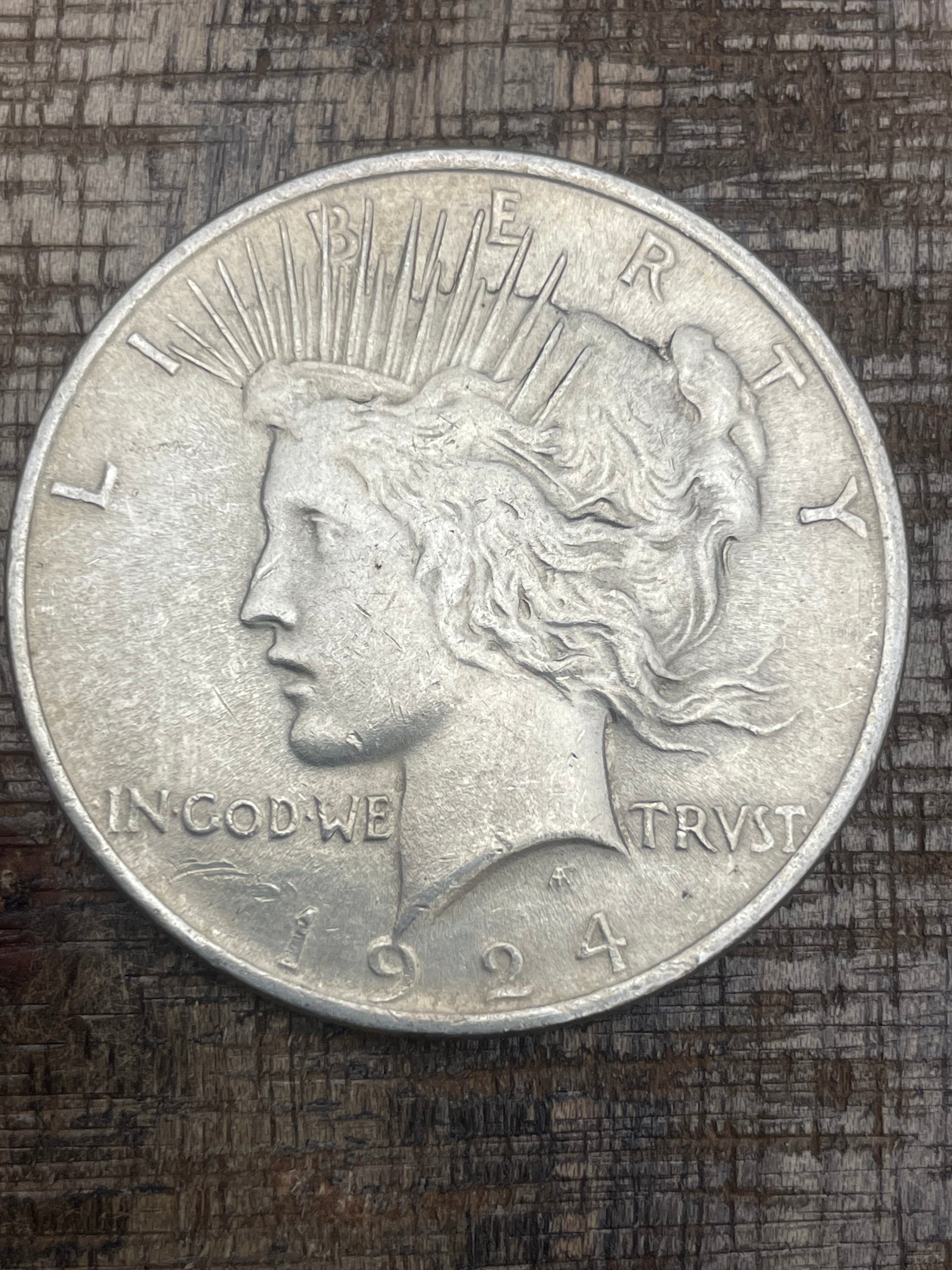 1924 $1 US Silver Peace Dollar