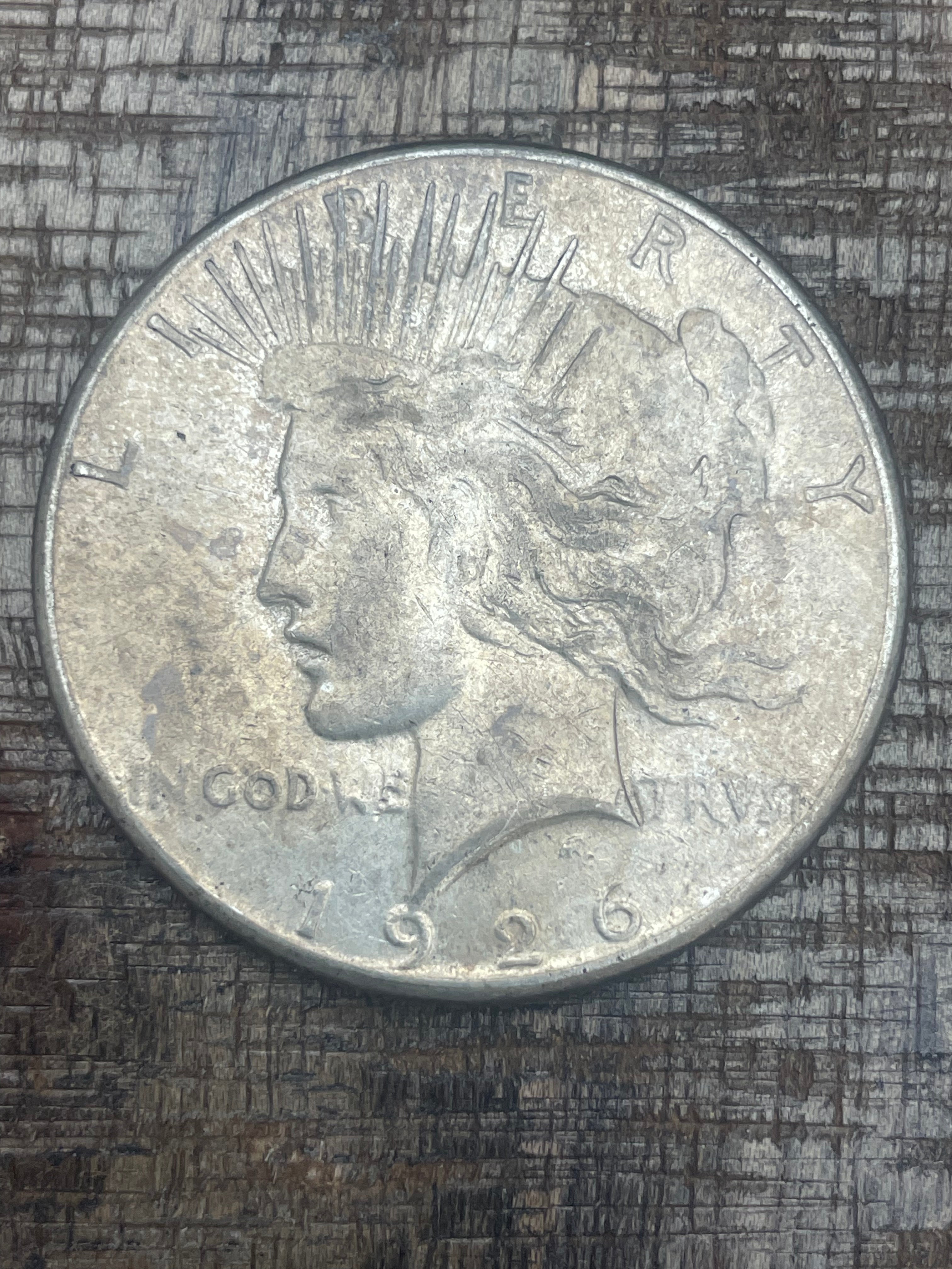 1926-S $1 US Silver Peace Dollar