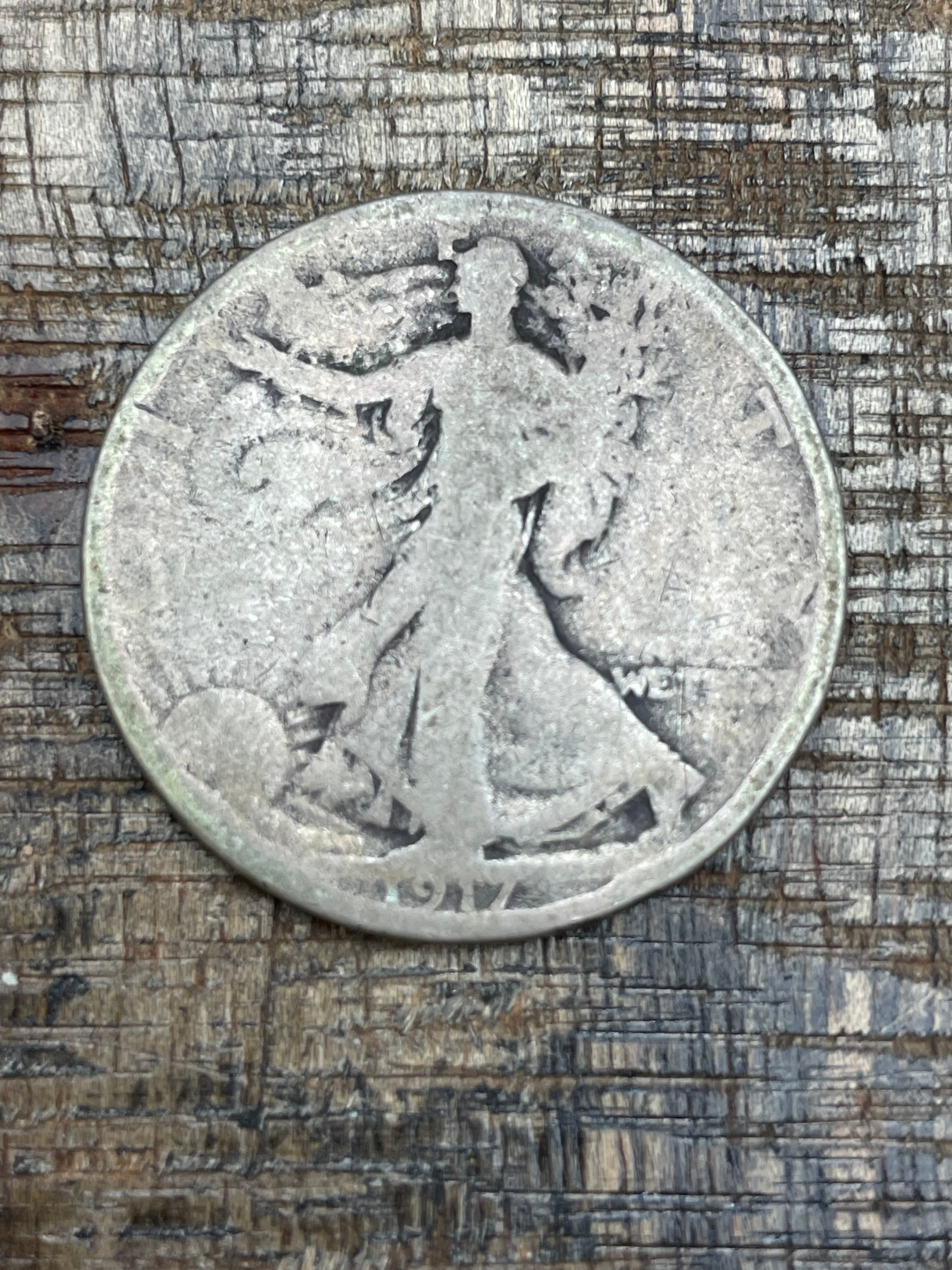 1917-S 50C US Walking Liberty Half Dollar