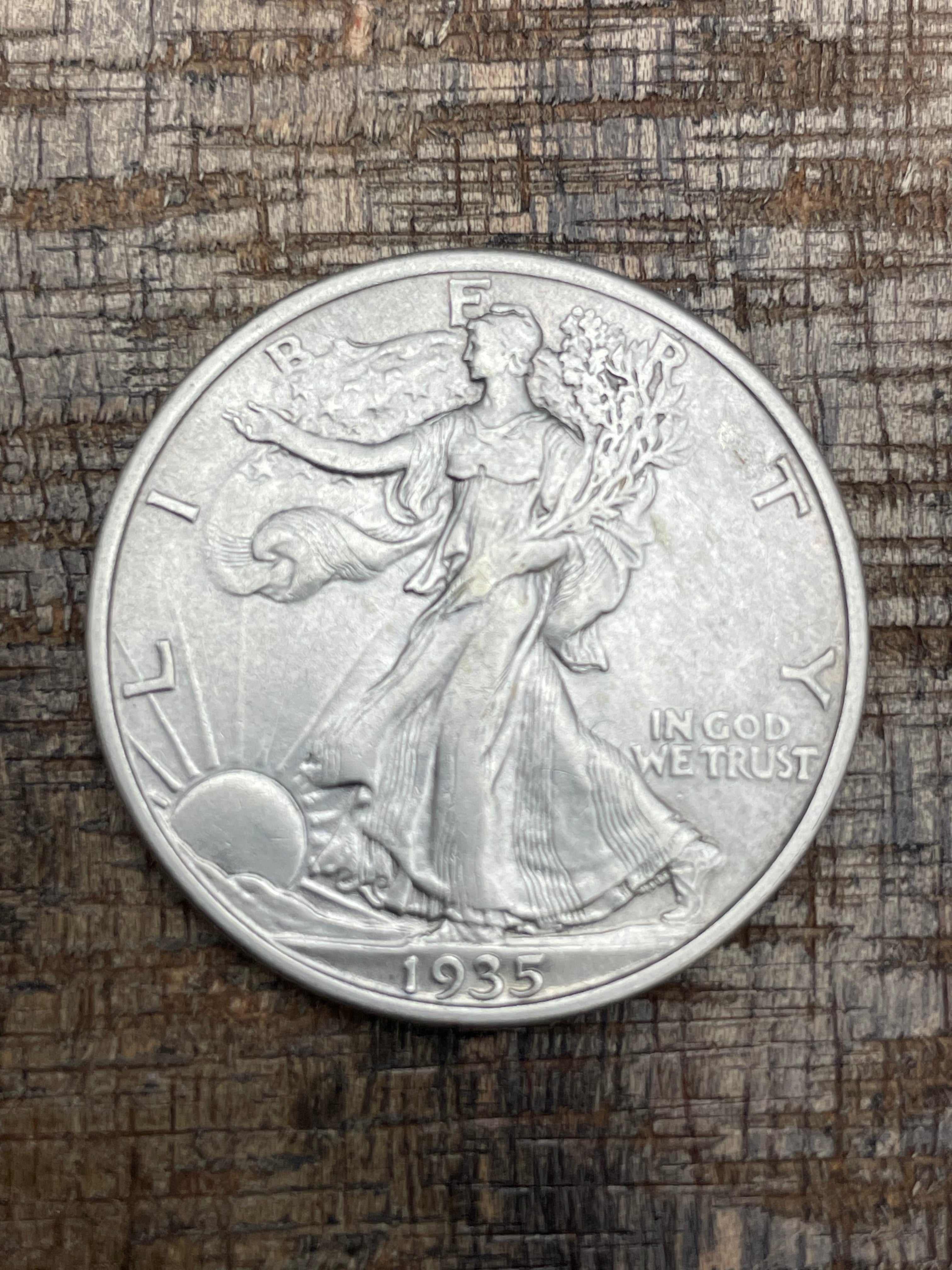 1935 50C US Walking Liberty Half Dollar