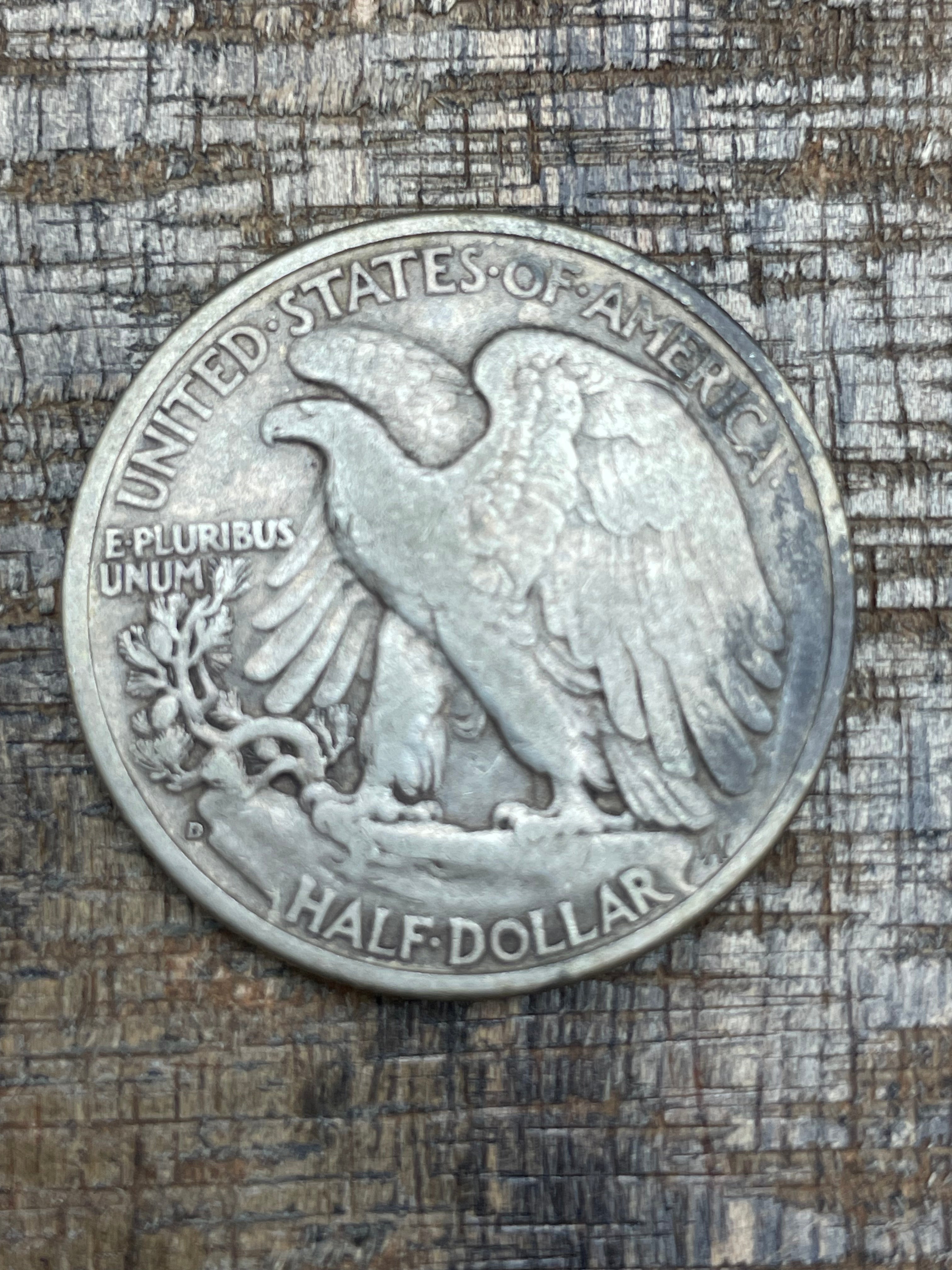 1938-D 50C US Walking Liberty Half Dollar