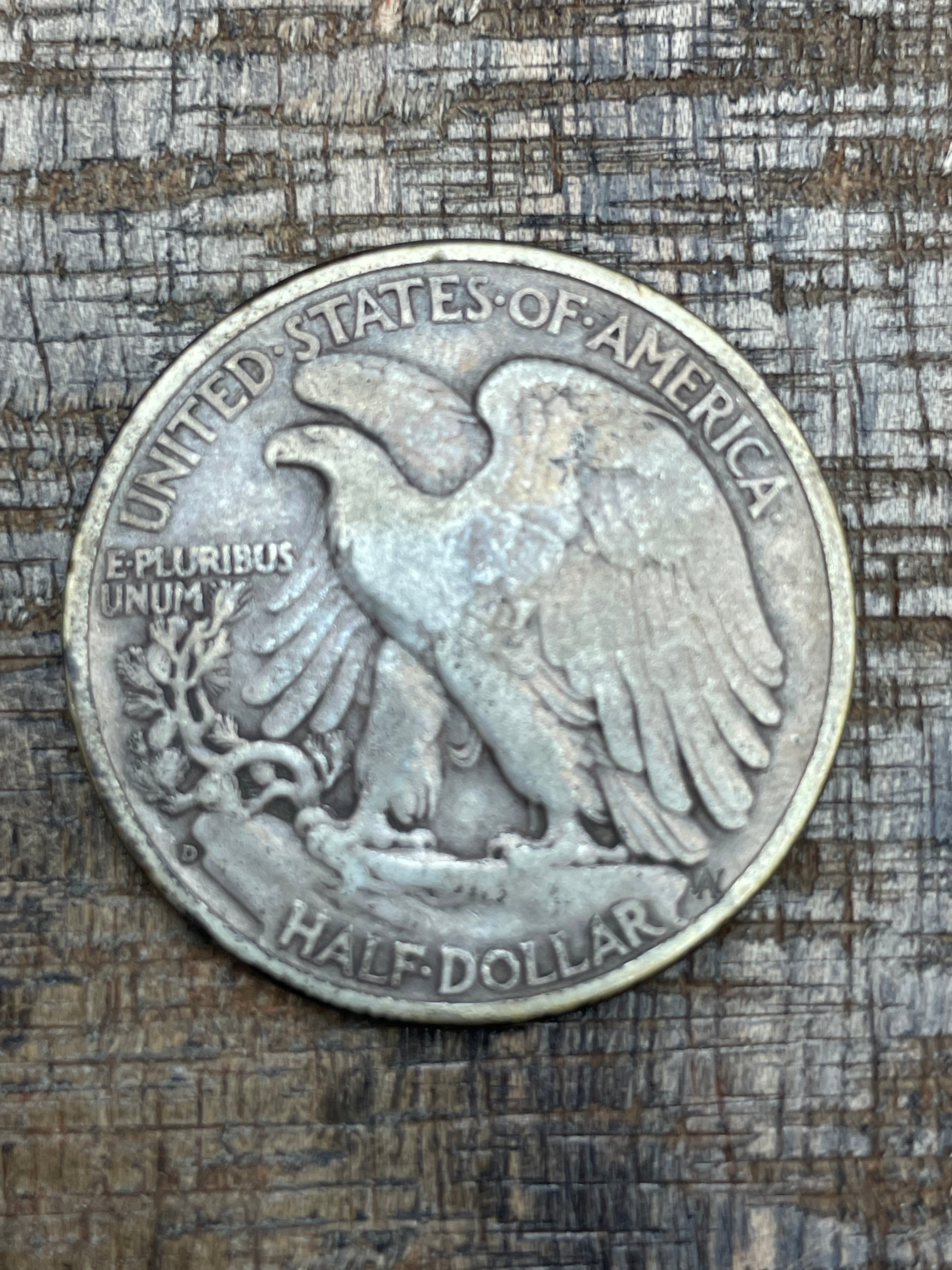 1938-D 50C US Walking Liberty Half Dollar