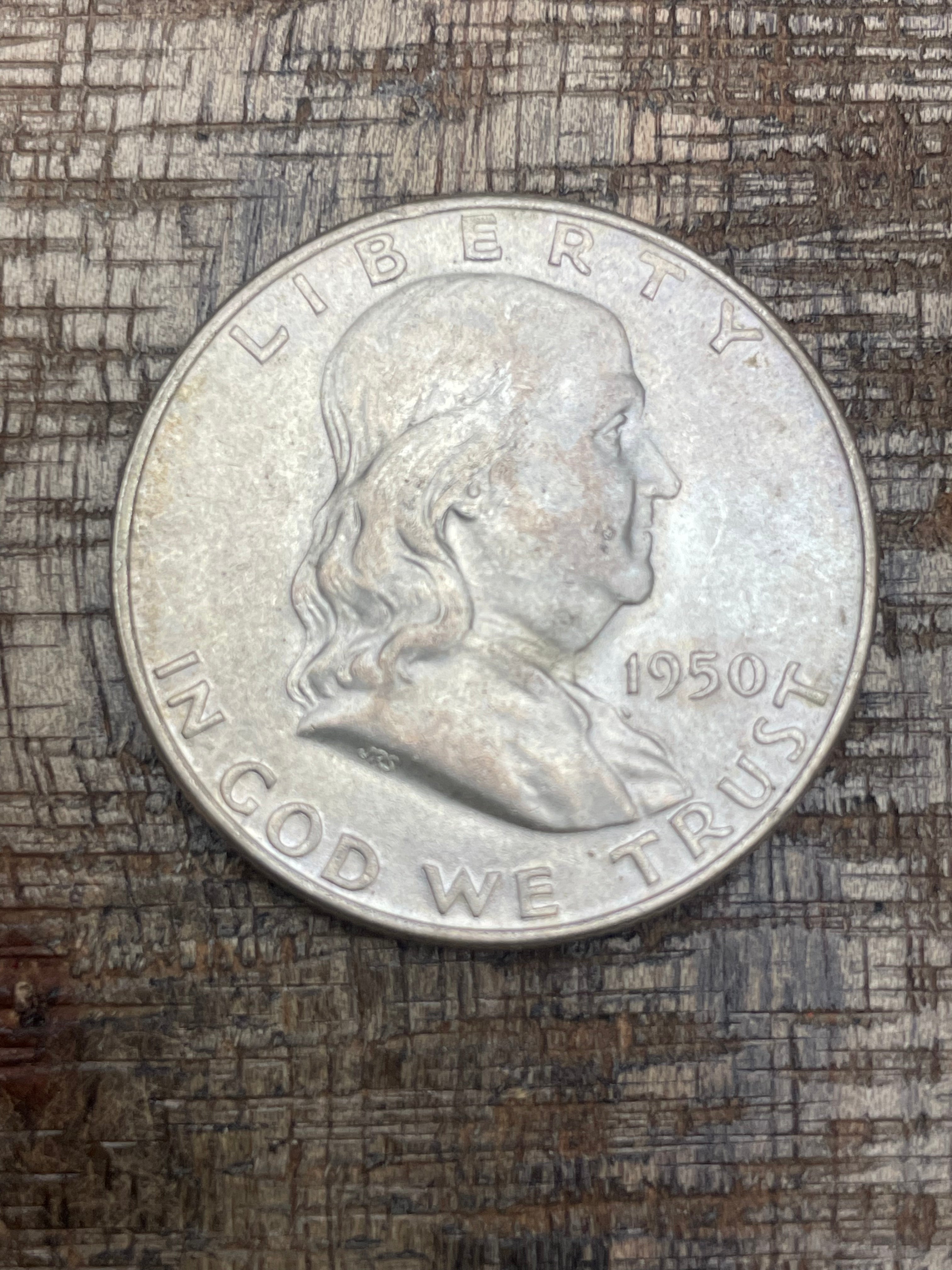 1950-D 50C US Franklin Half Dollar