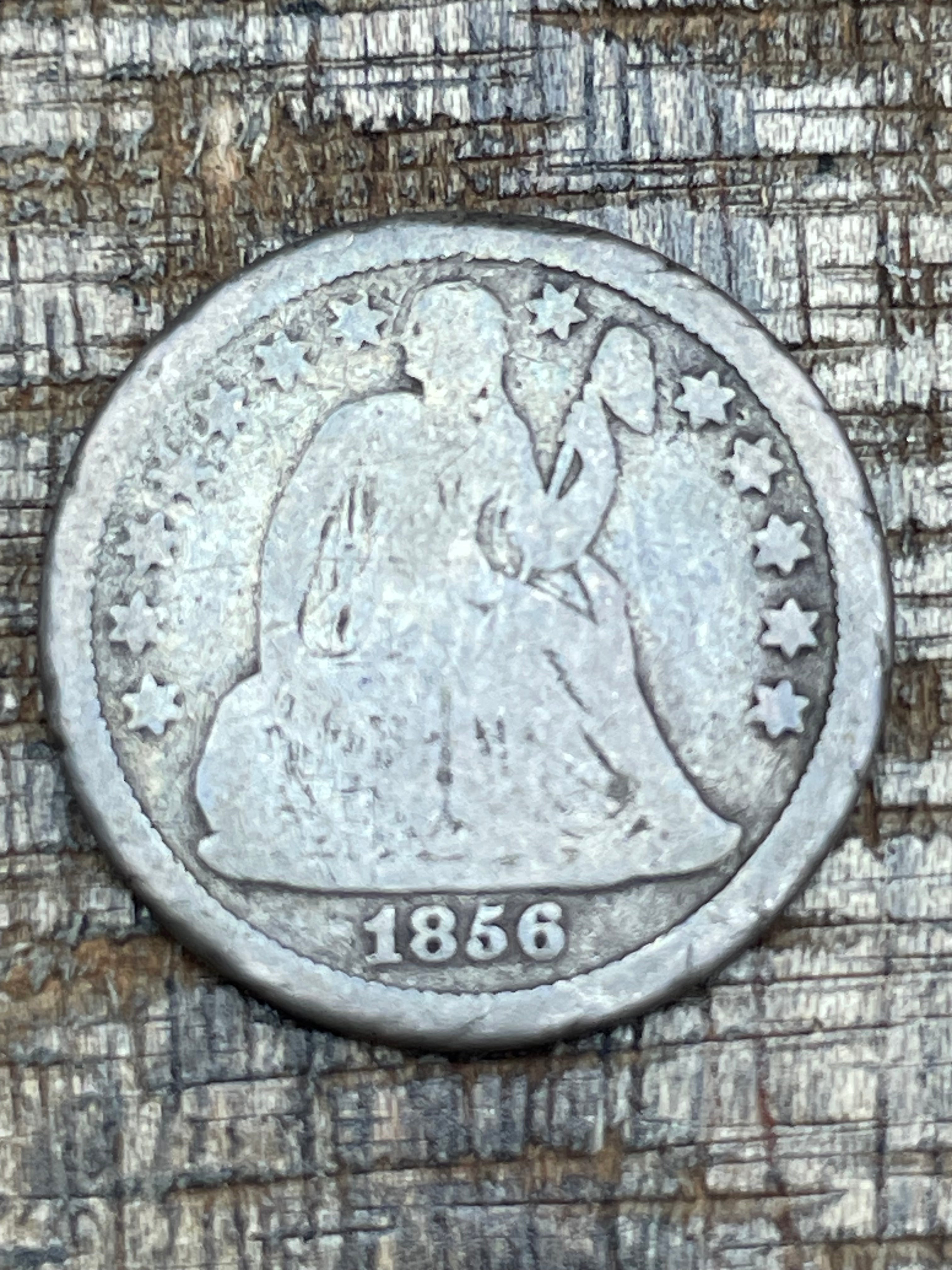 1856 10C US Seated Liberty Dime