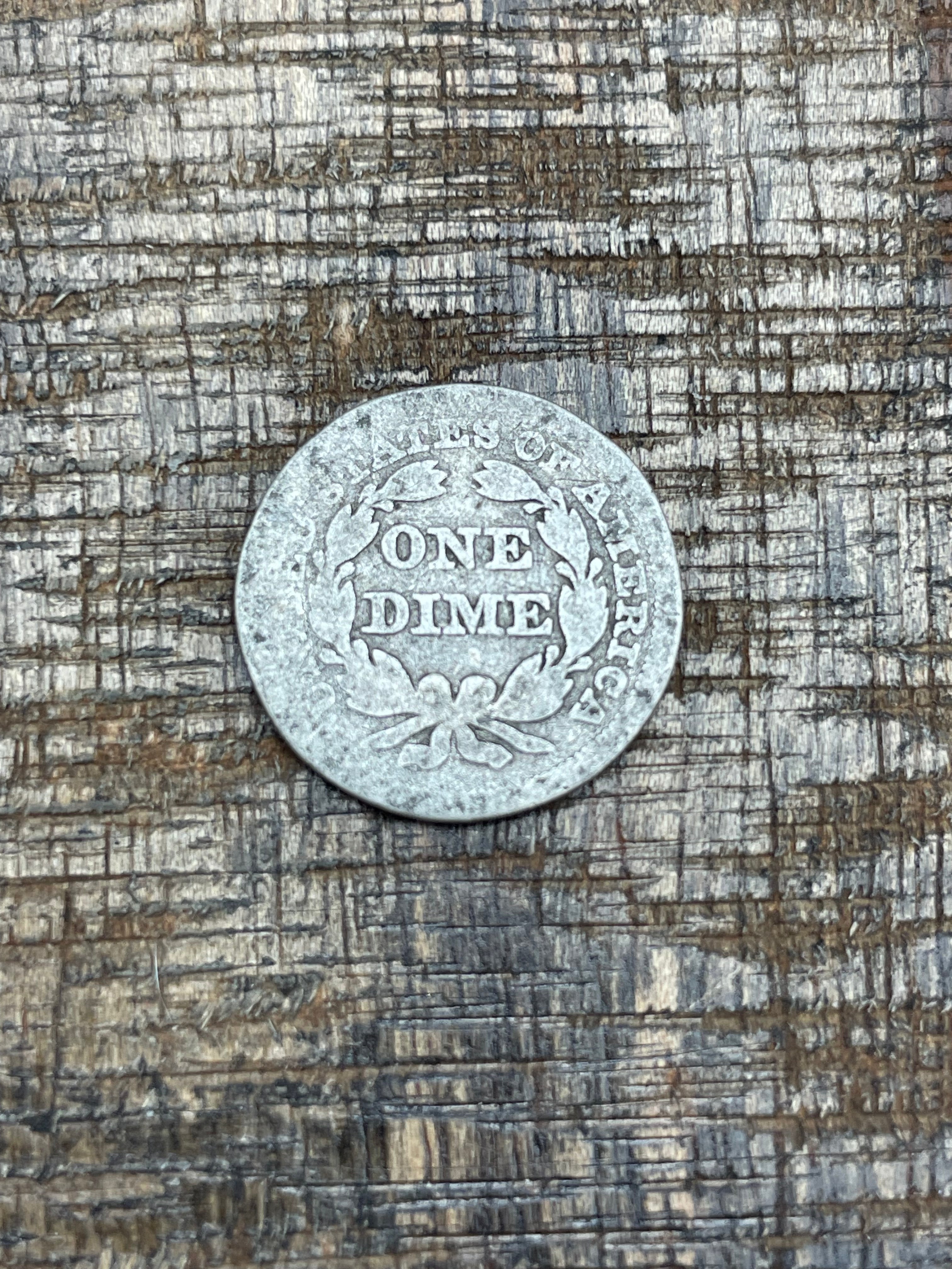 1858 10C US Seated Liberty Dime