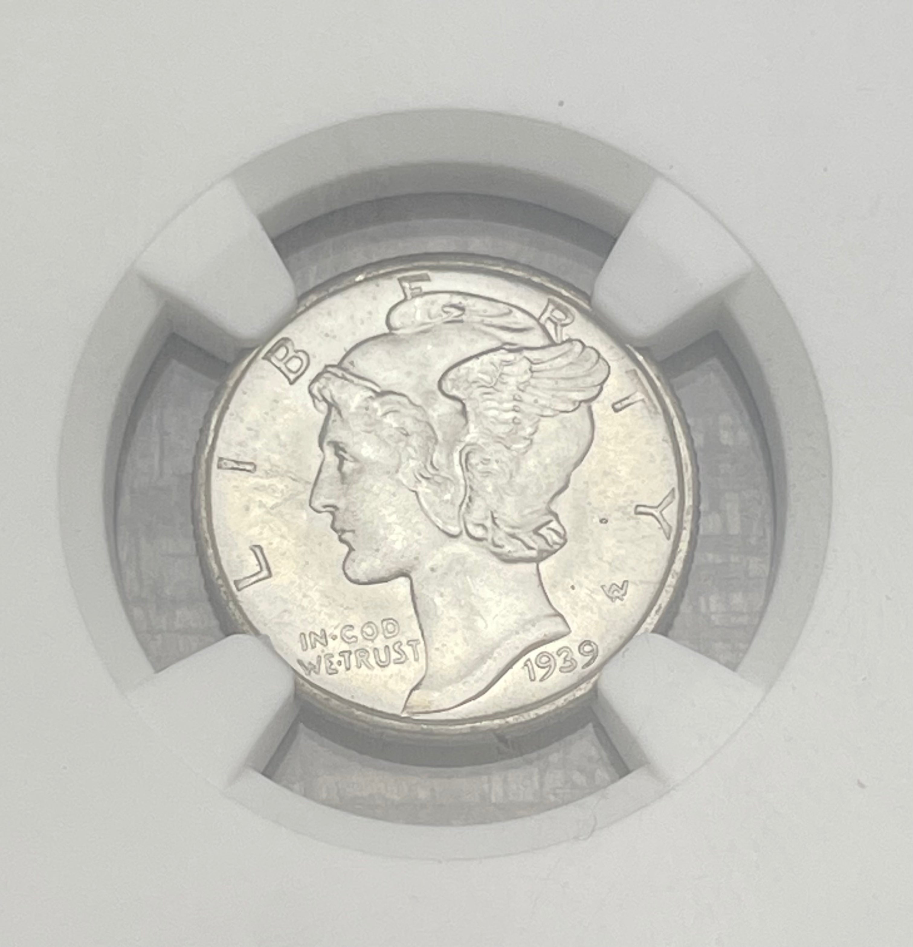 1939-D US 10c Mercury Dime NGC MS66