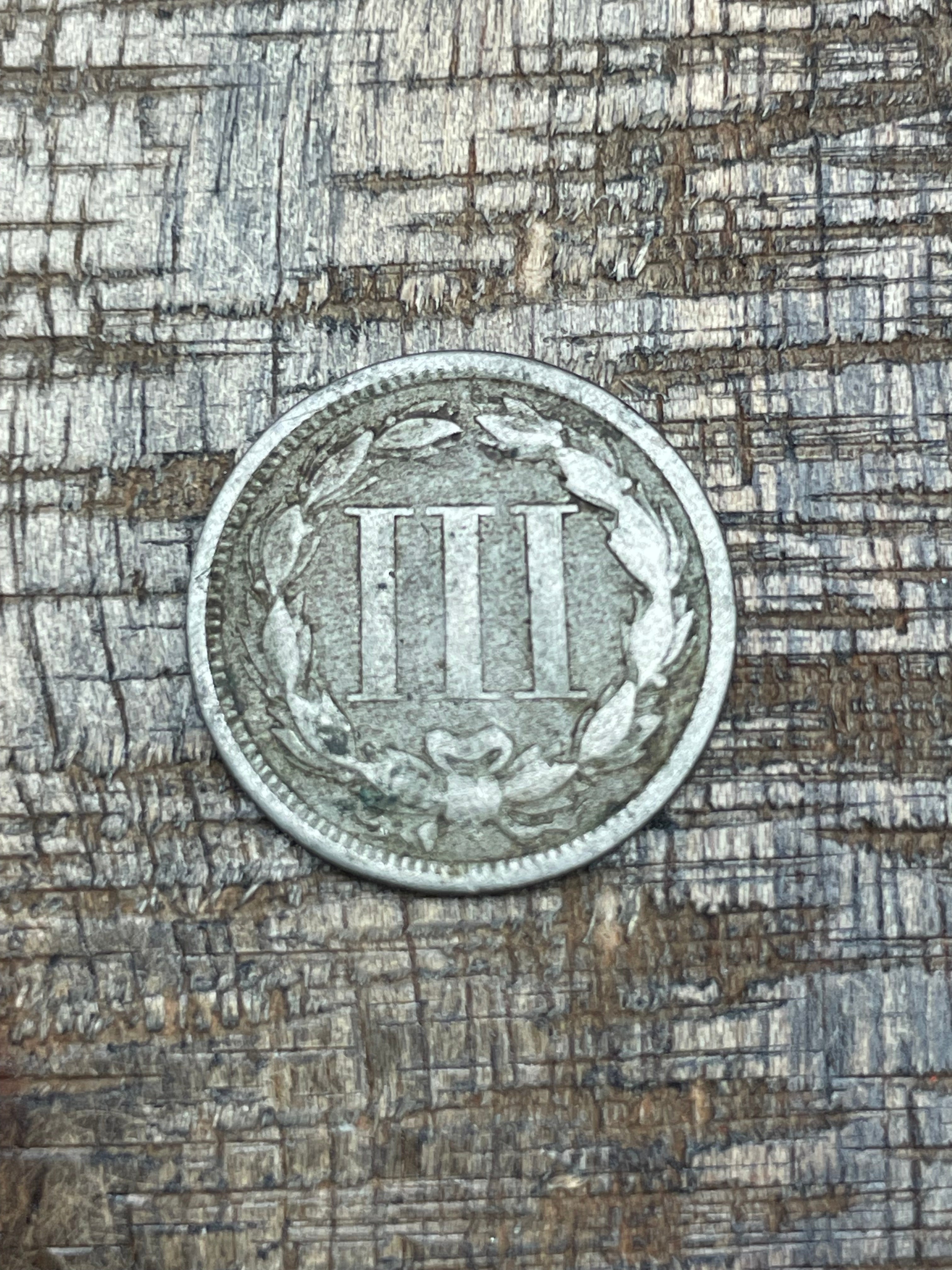 1865 3CN US Three Cent ~ Nickel