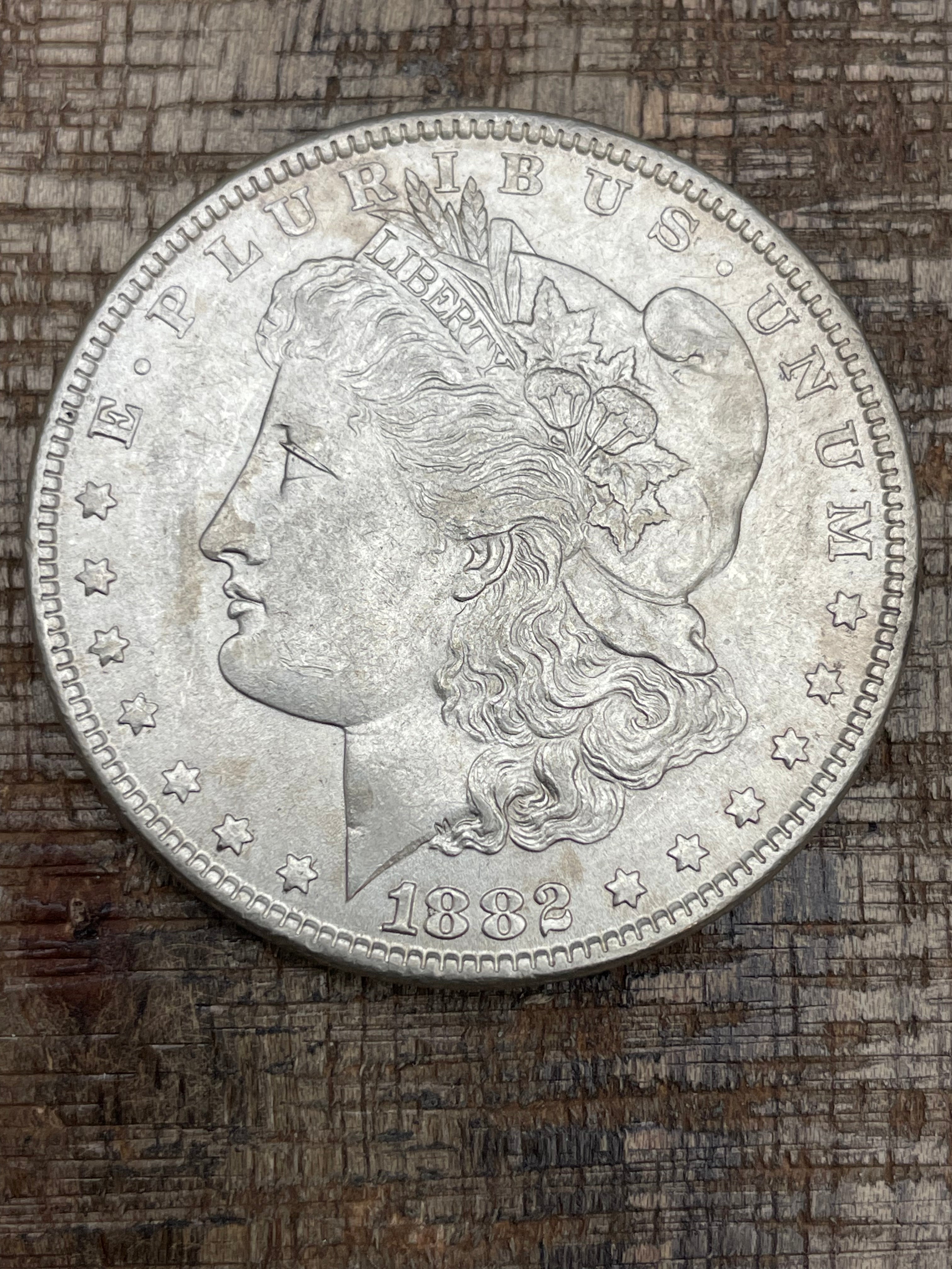 1882 $1 US Morgan Silver Dollar