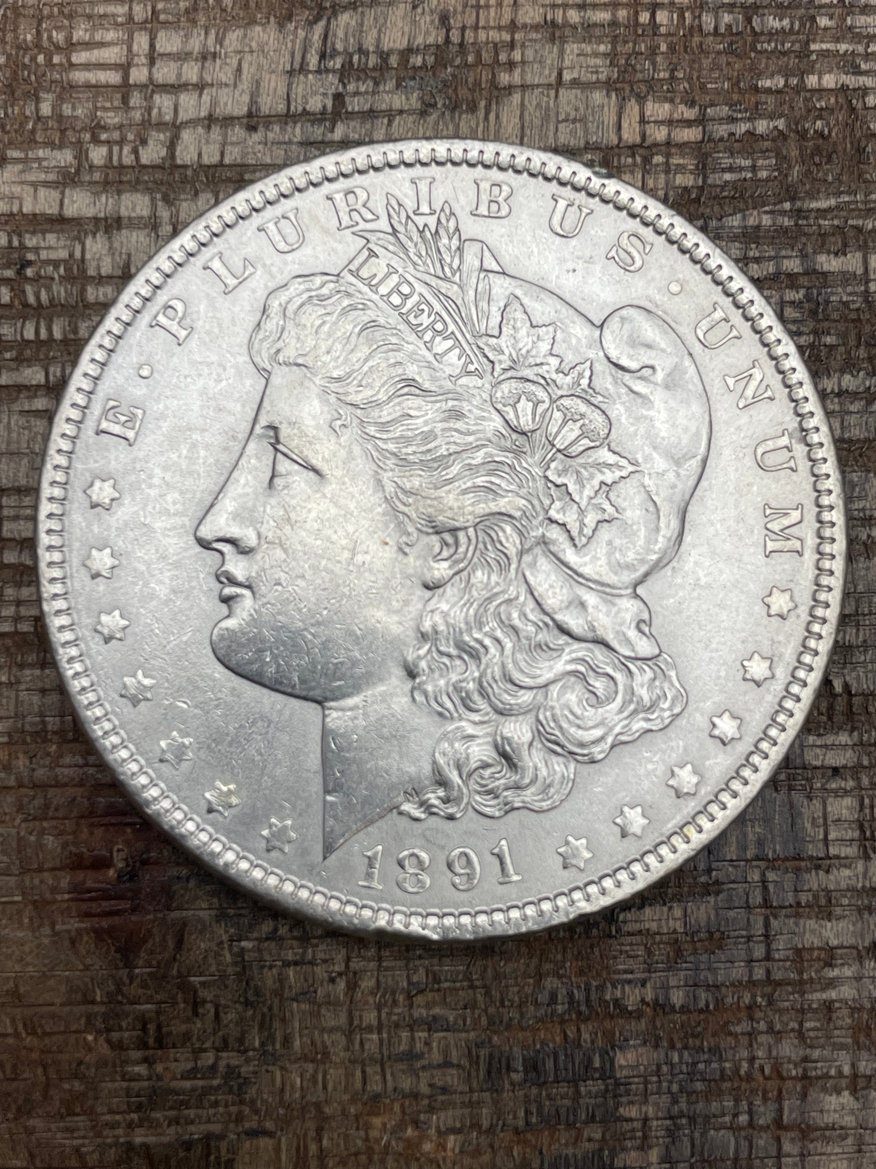1891 $1 US Morgan Silver Dollar