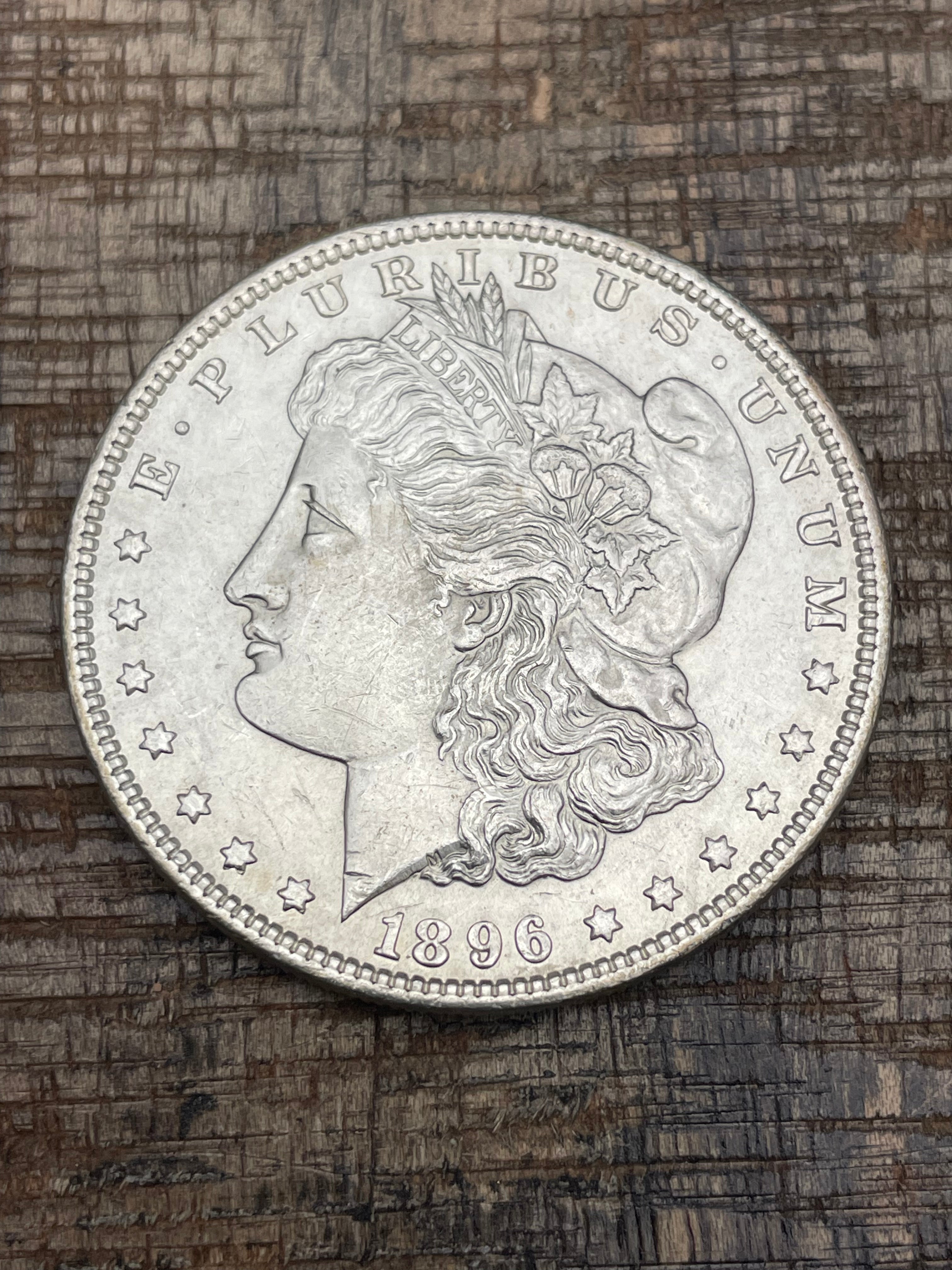 1896 $1 US Morgan Silver Dollar