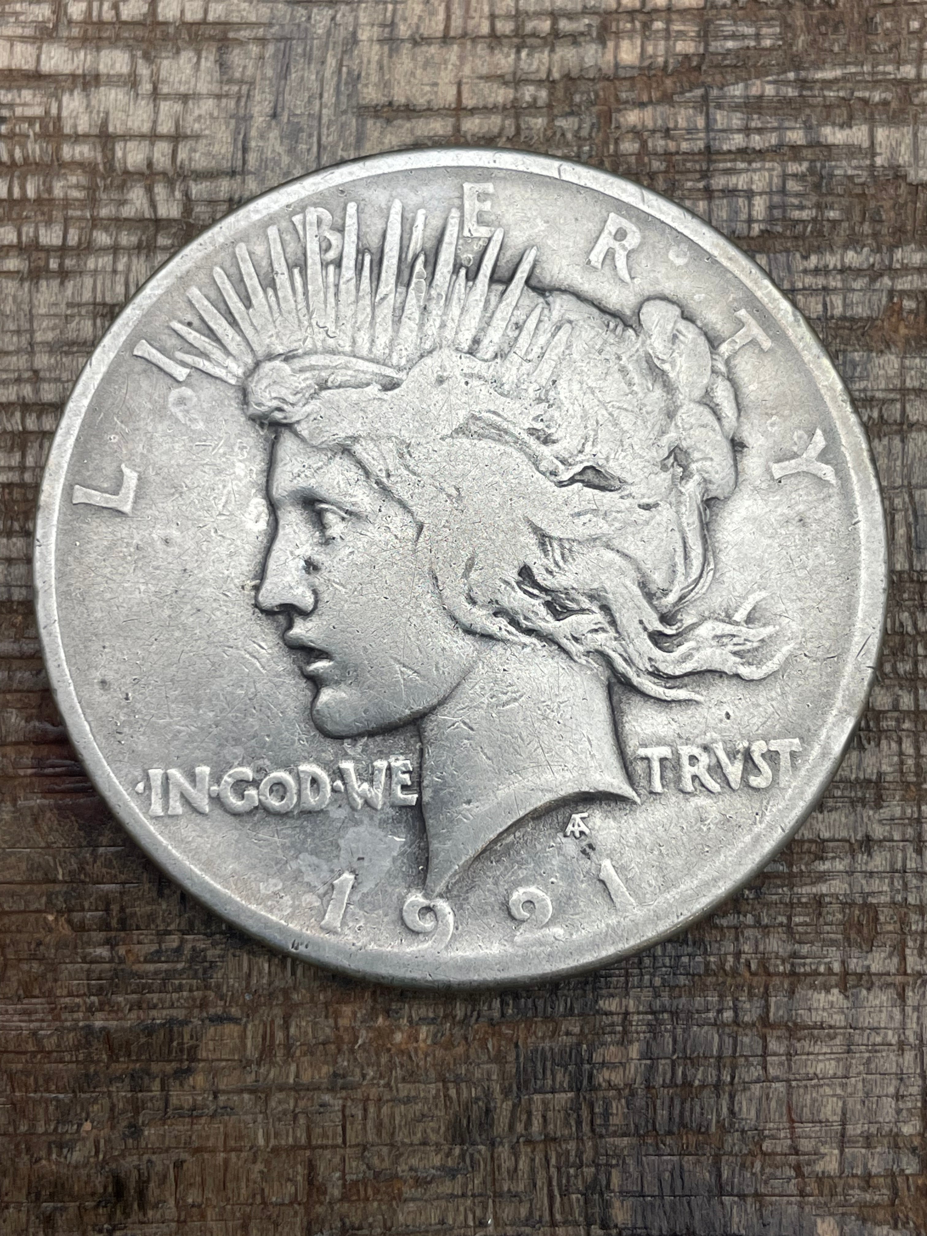 1921 US $1 Silver Peace Dollar Key Date