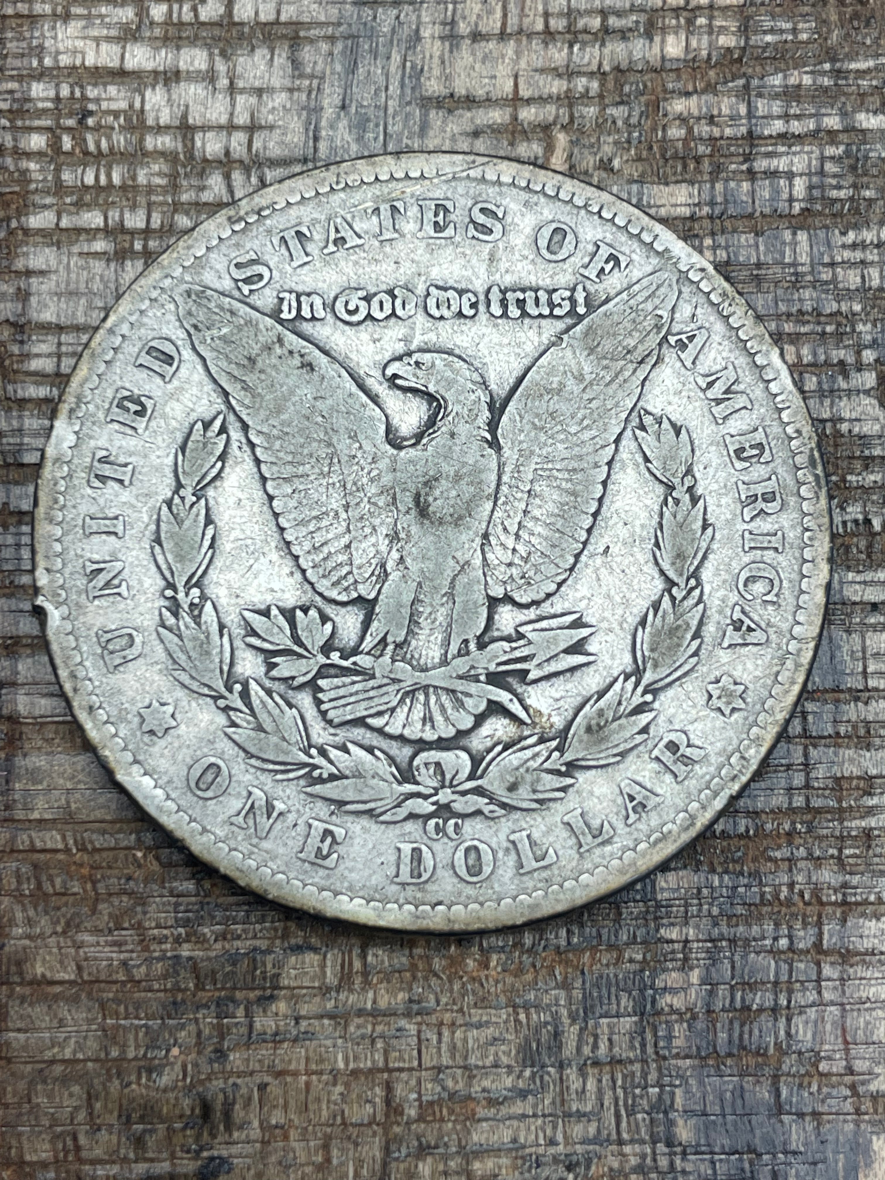 1890-CC $1 US Morgan Silver Dollar