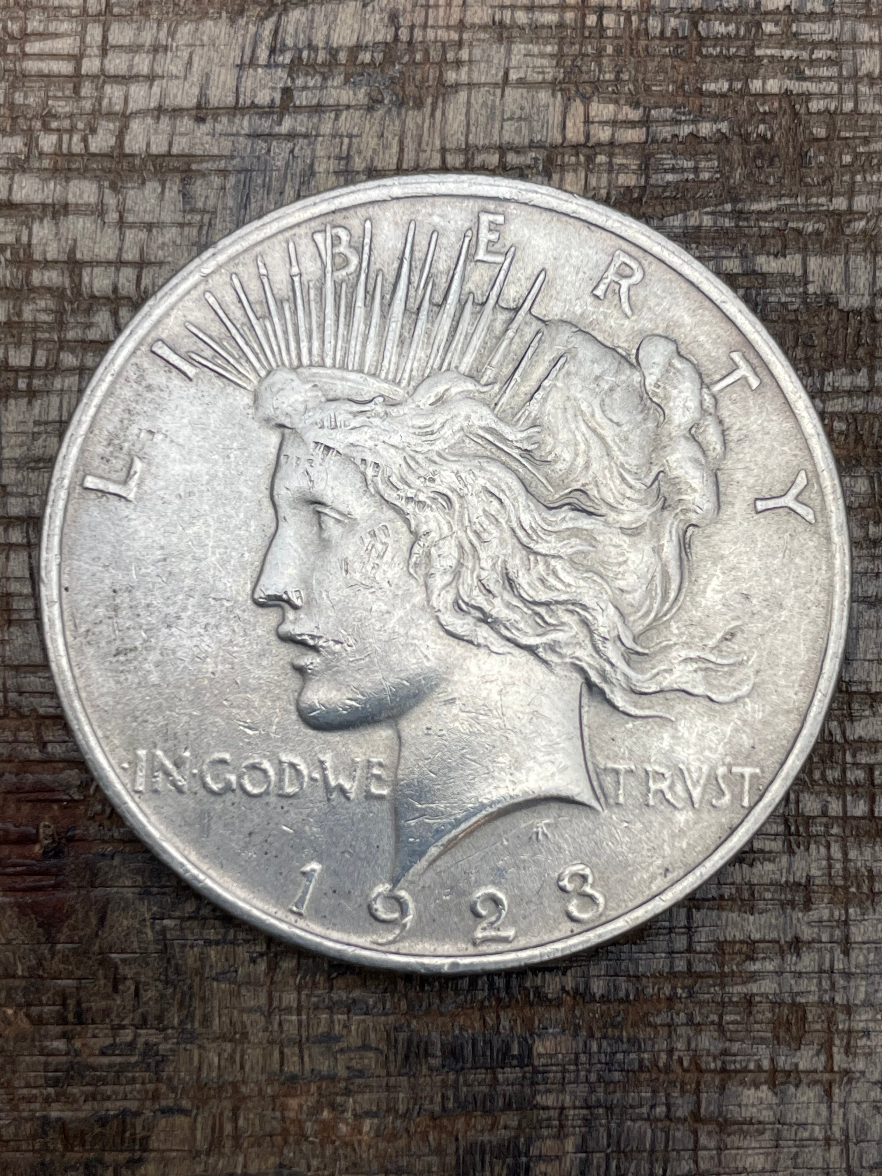 1923 $1 US Silver Peace Dollar