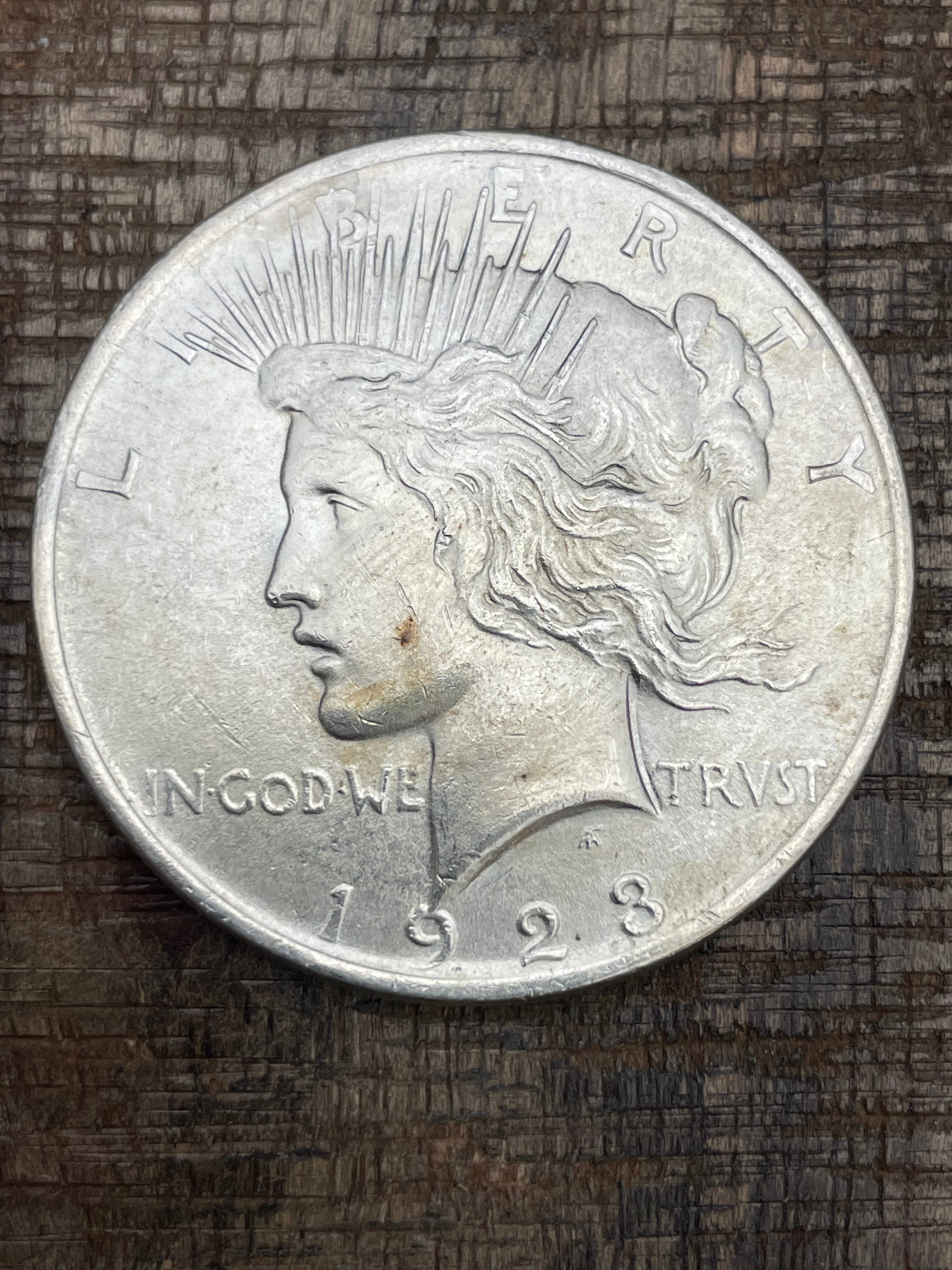 1923 $1 US Silver Peace Dollar