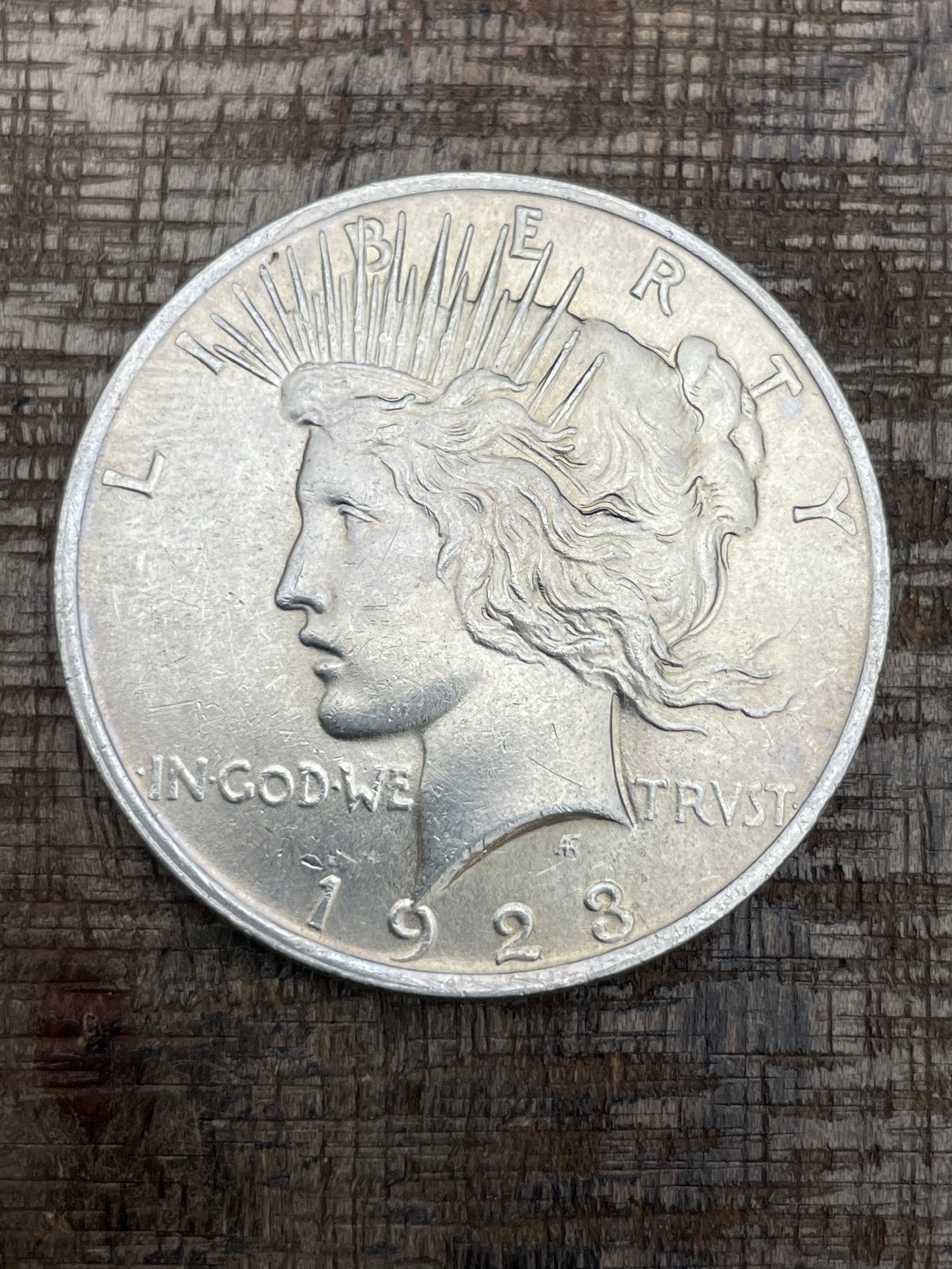 1923 $1 US Silver Peace Dollar