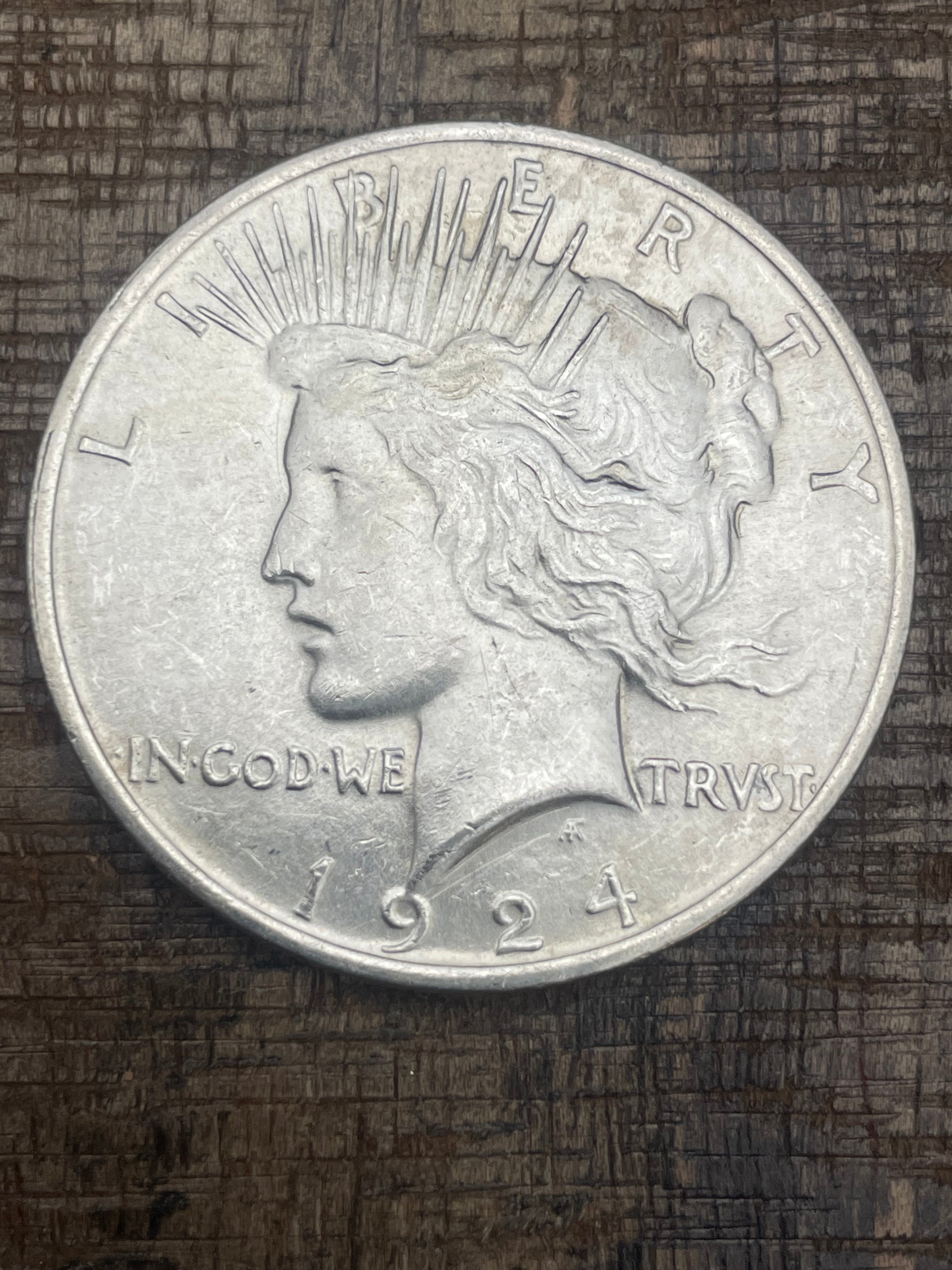 1924 $1 US Silver Peace Dollar