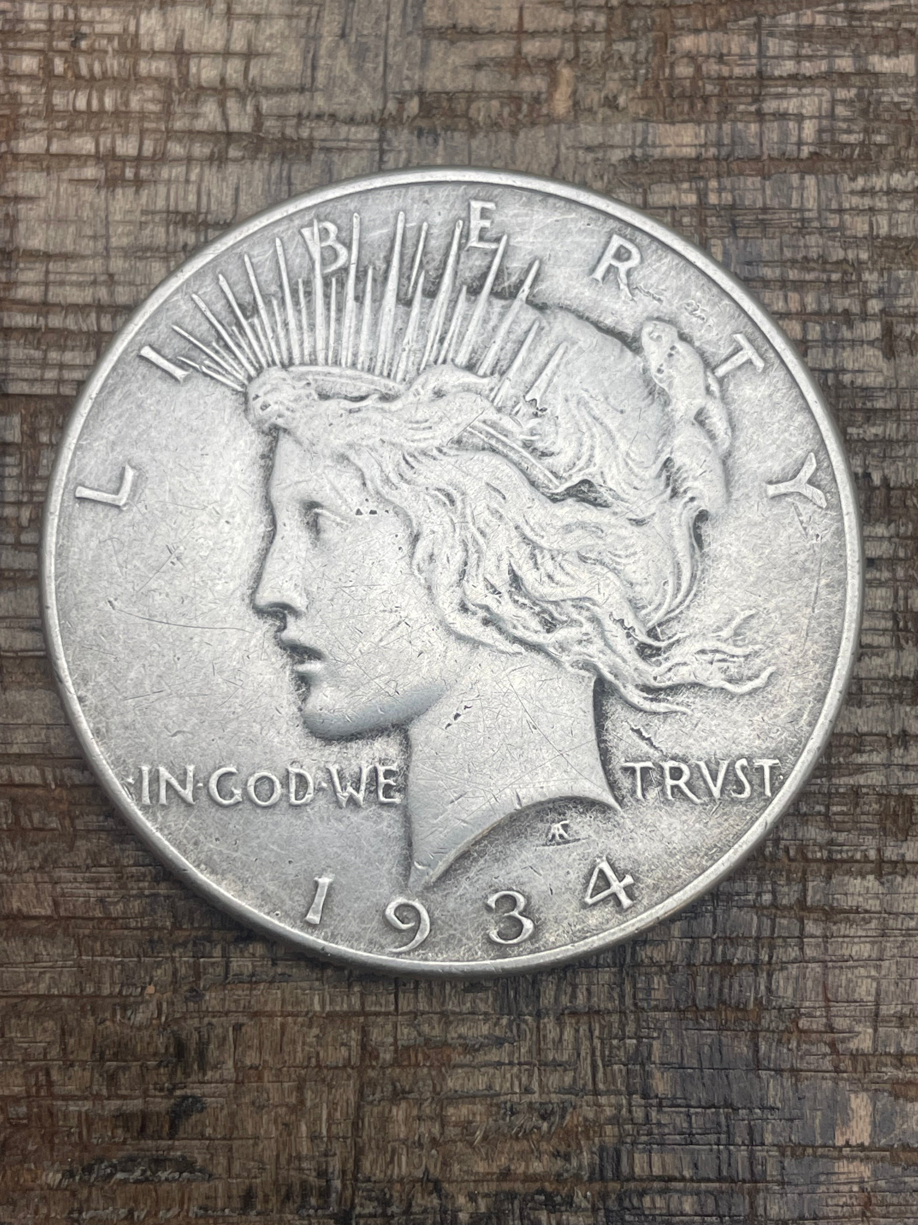 1934 $1 US Silver Peace Dollar