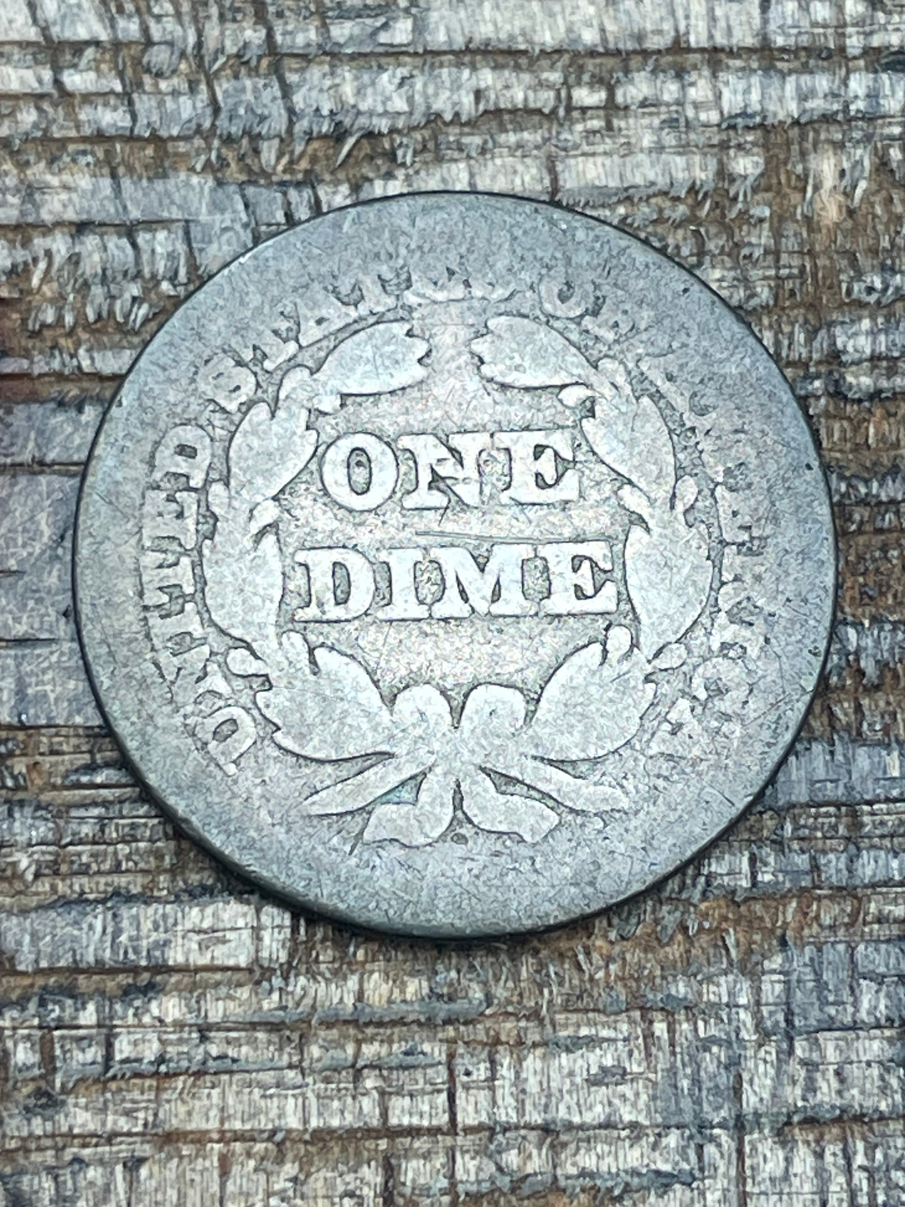 10C US Seated Liberty Dime ~ Unclear date possible 1856