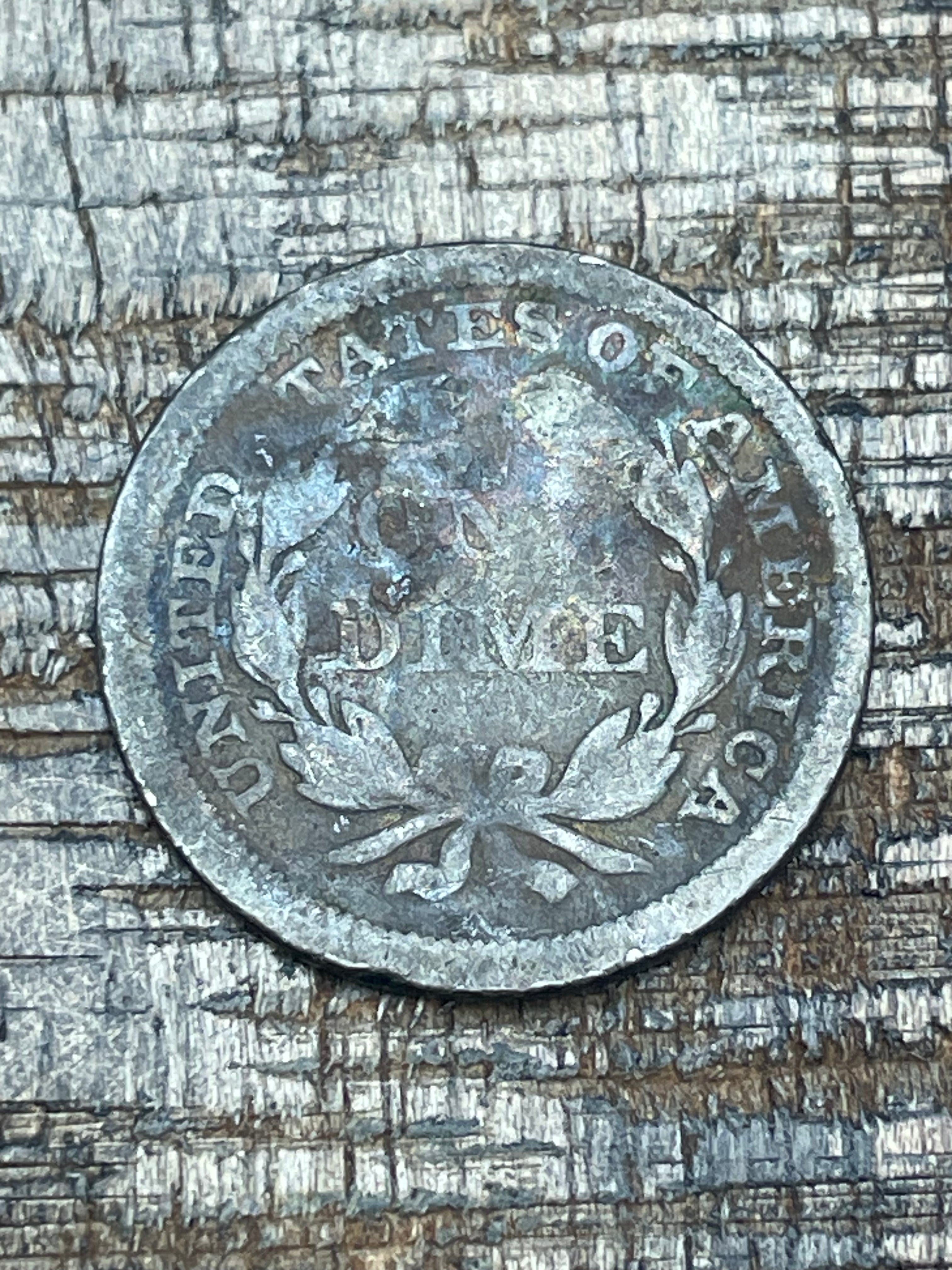 1857 10C US Seated Liberty Dime