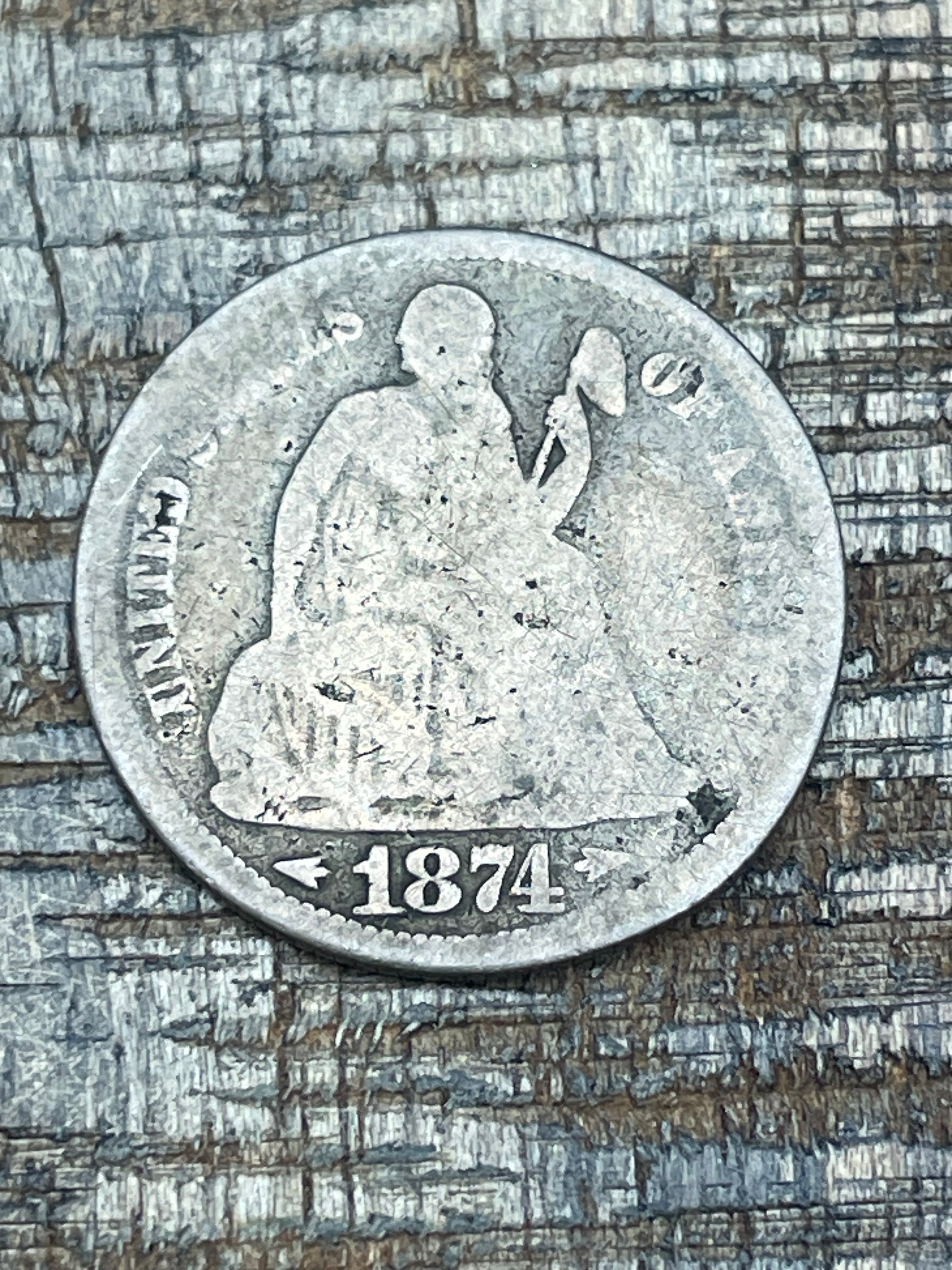 1874 10C US Seated Liberty Dime