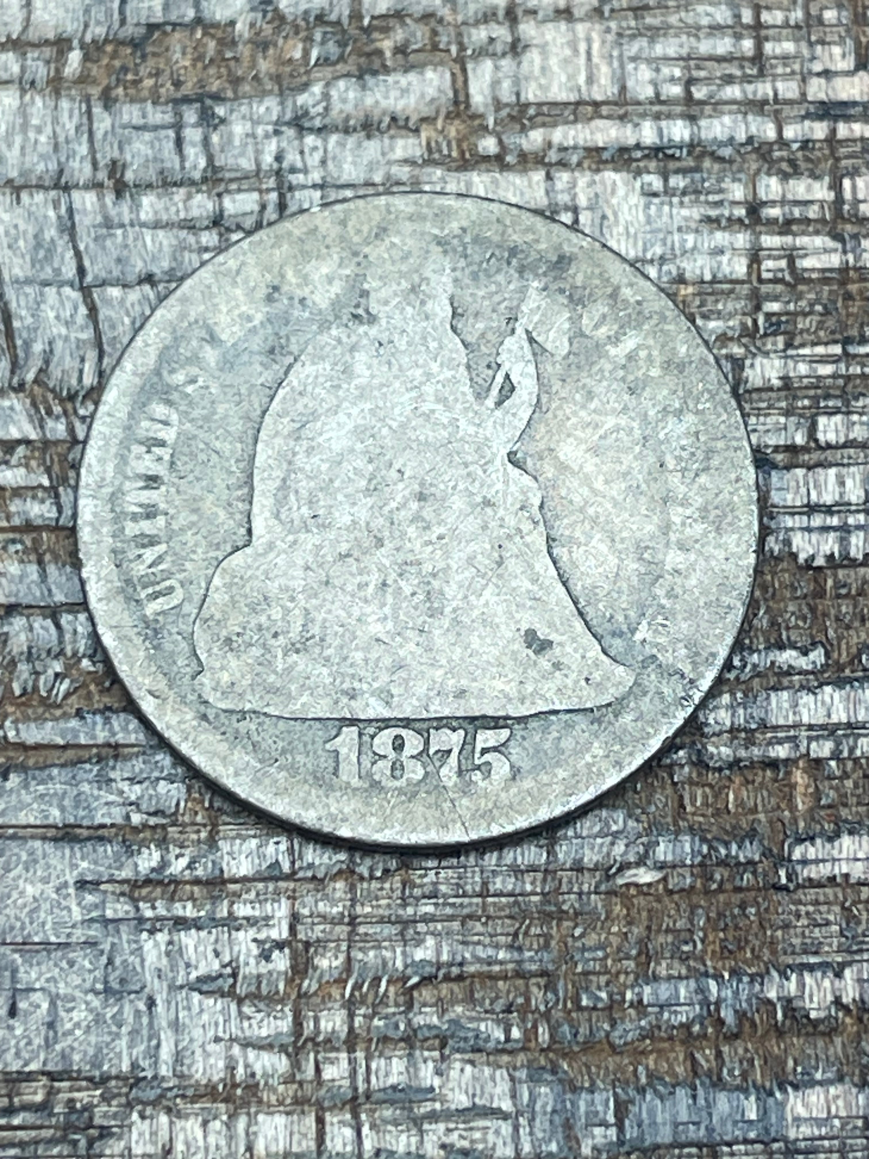 1875 10C US Seated Liberty Dime