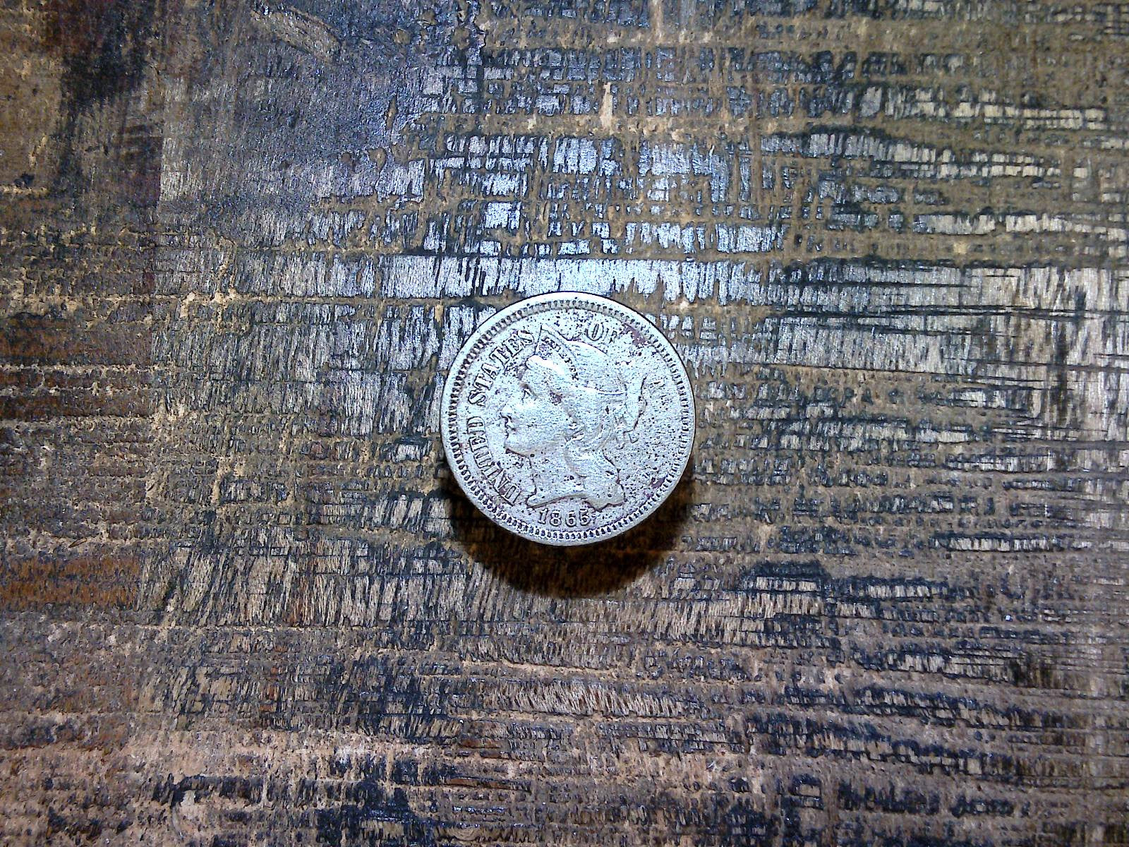 1865 3CN US Three Cent ~ Nickel