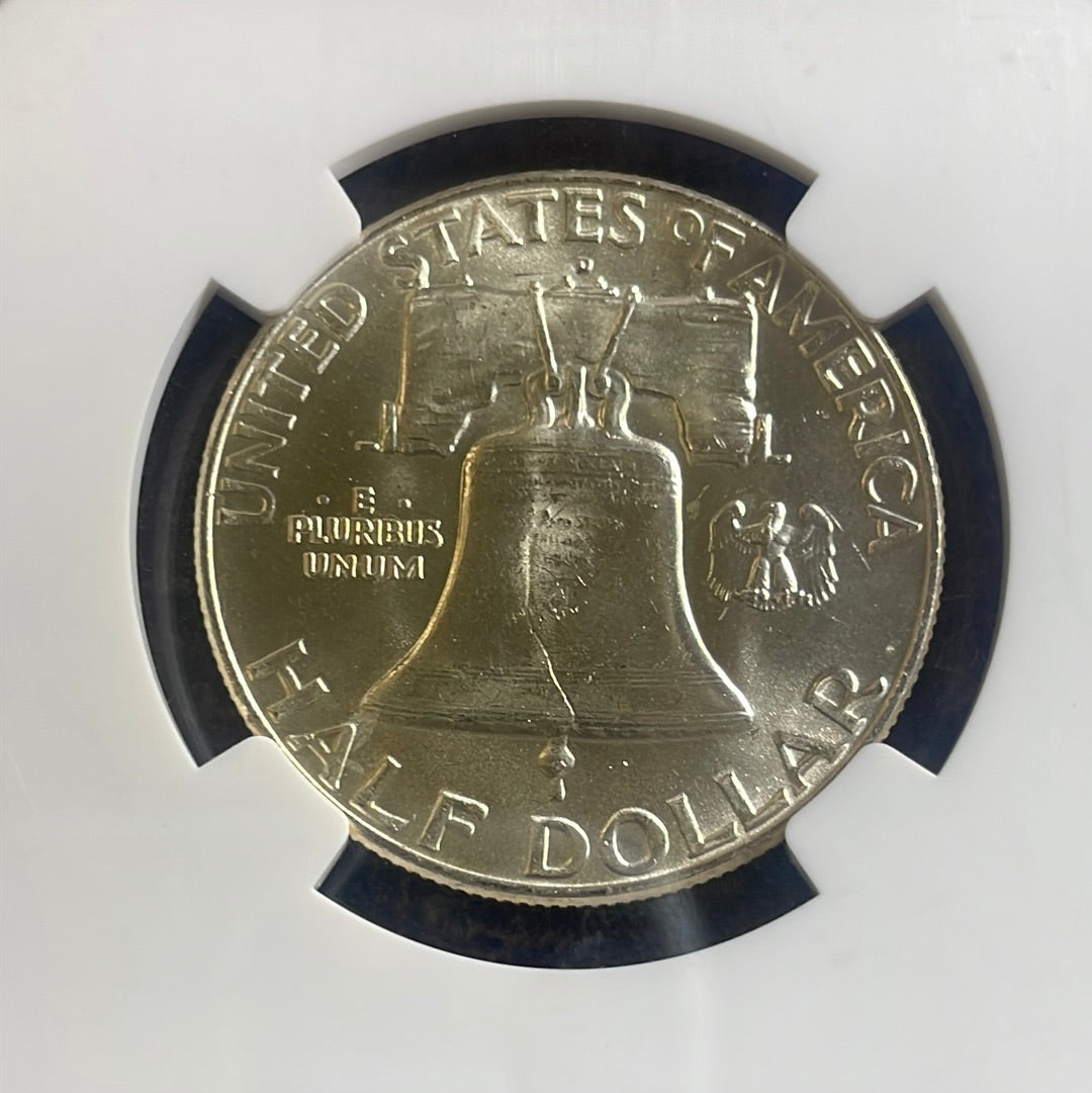 1960 D 50c Franklin Half Dollar NGC MS64 FBL