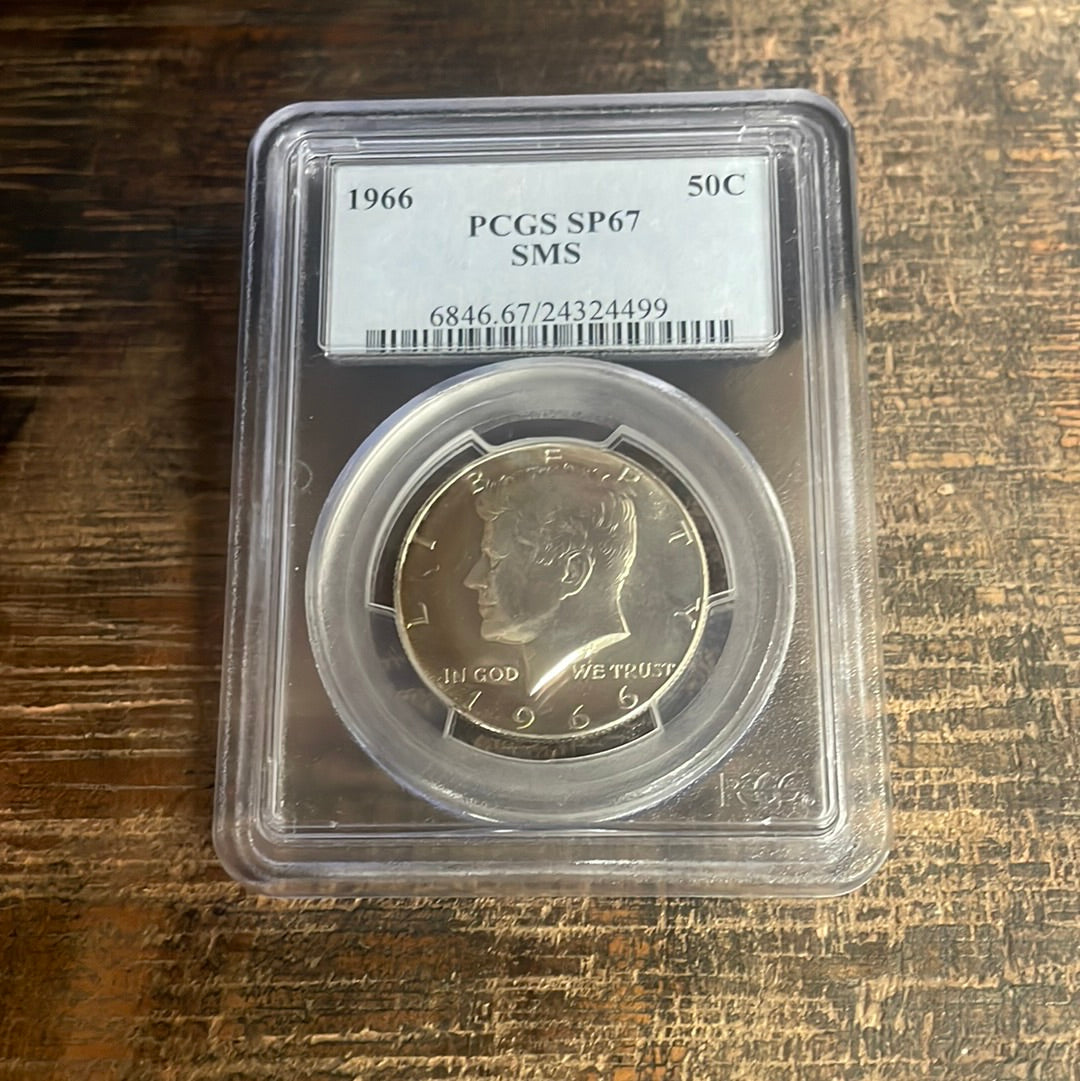 1966 50c Kennedy Half Dollar PCGS SP67 SMS
